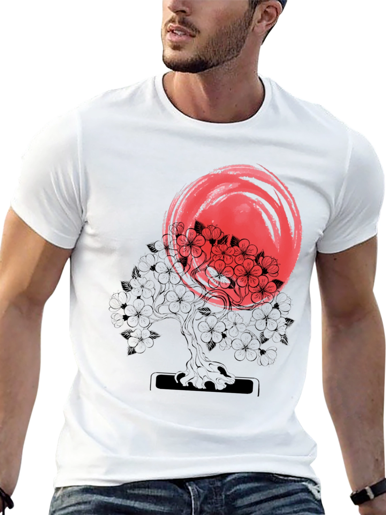 Bonsai Tree & Sun Graphic Tee