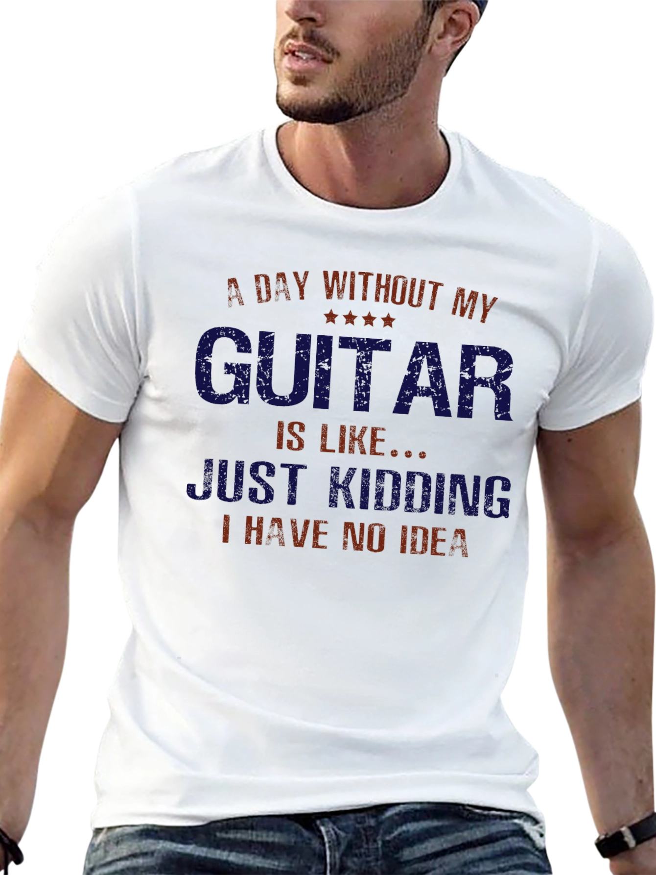 Guitar Lovers T-Shirt - A Day Without My Guitar