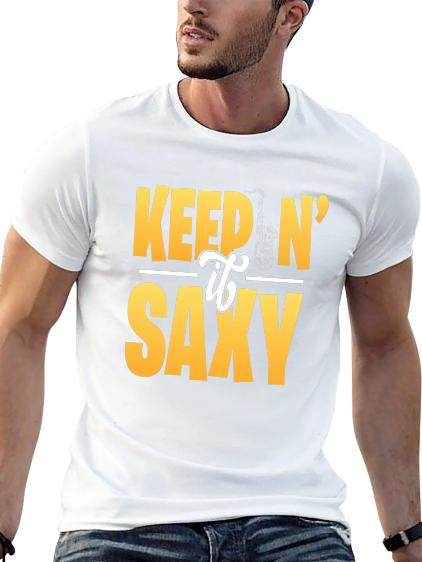 Keep It Saxy Graphic Tee - Music Lovers T-Shirt