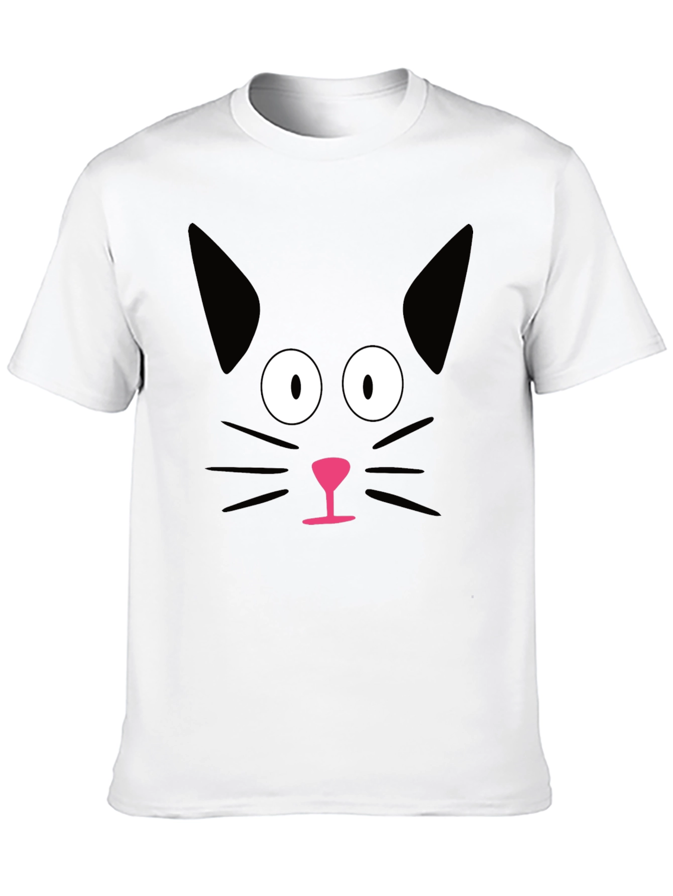 Cute Black Cat Face T-Shirt