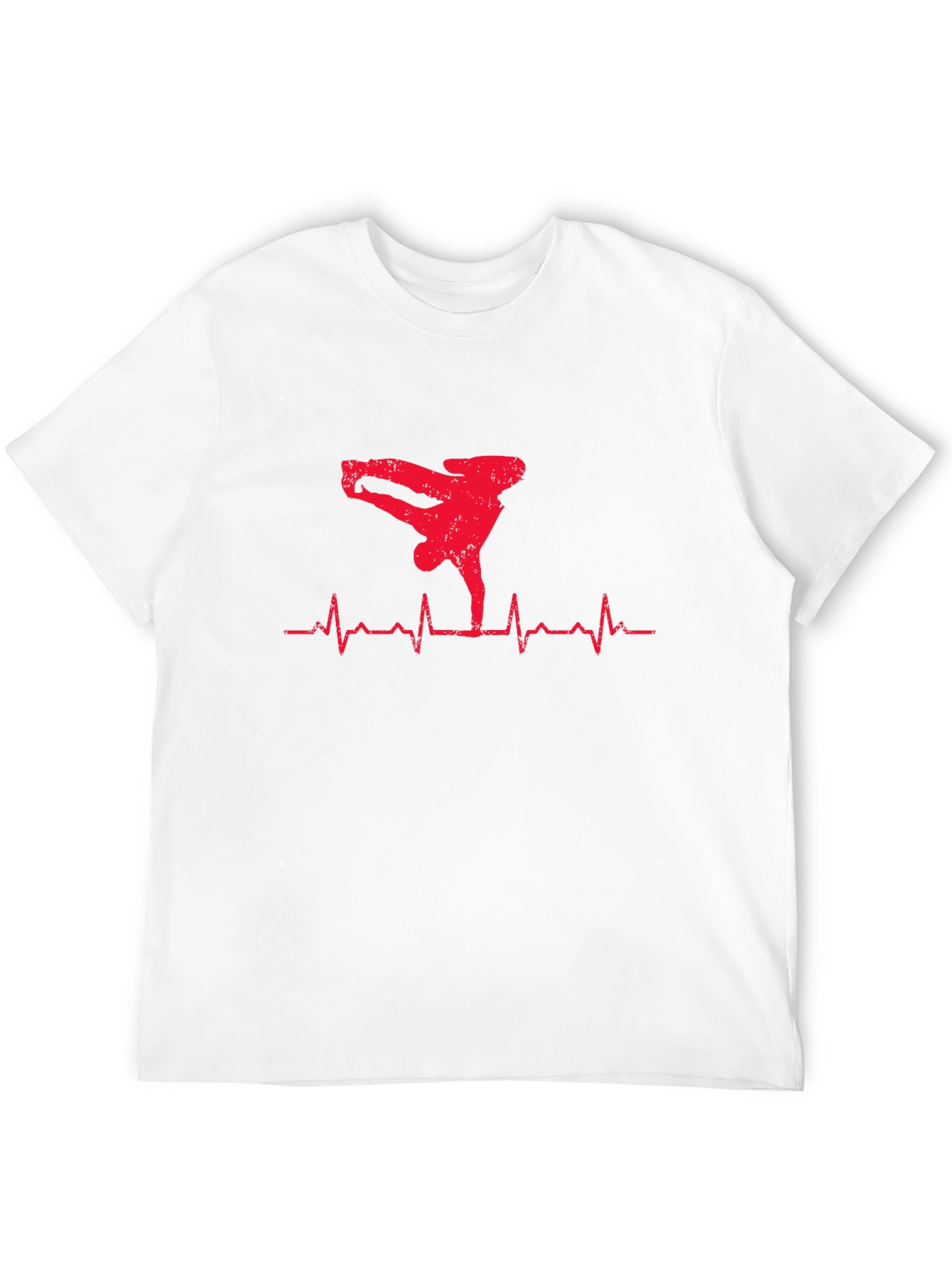 Breakdance Heartbeat Graphic Tee - Mens Black T-Shirt