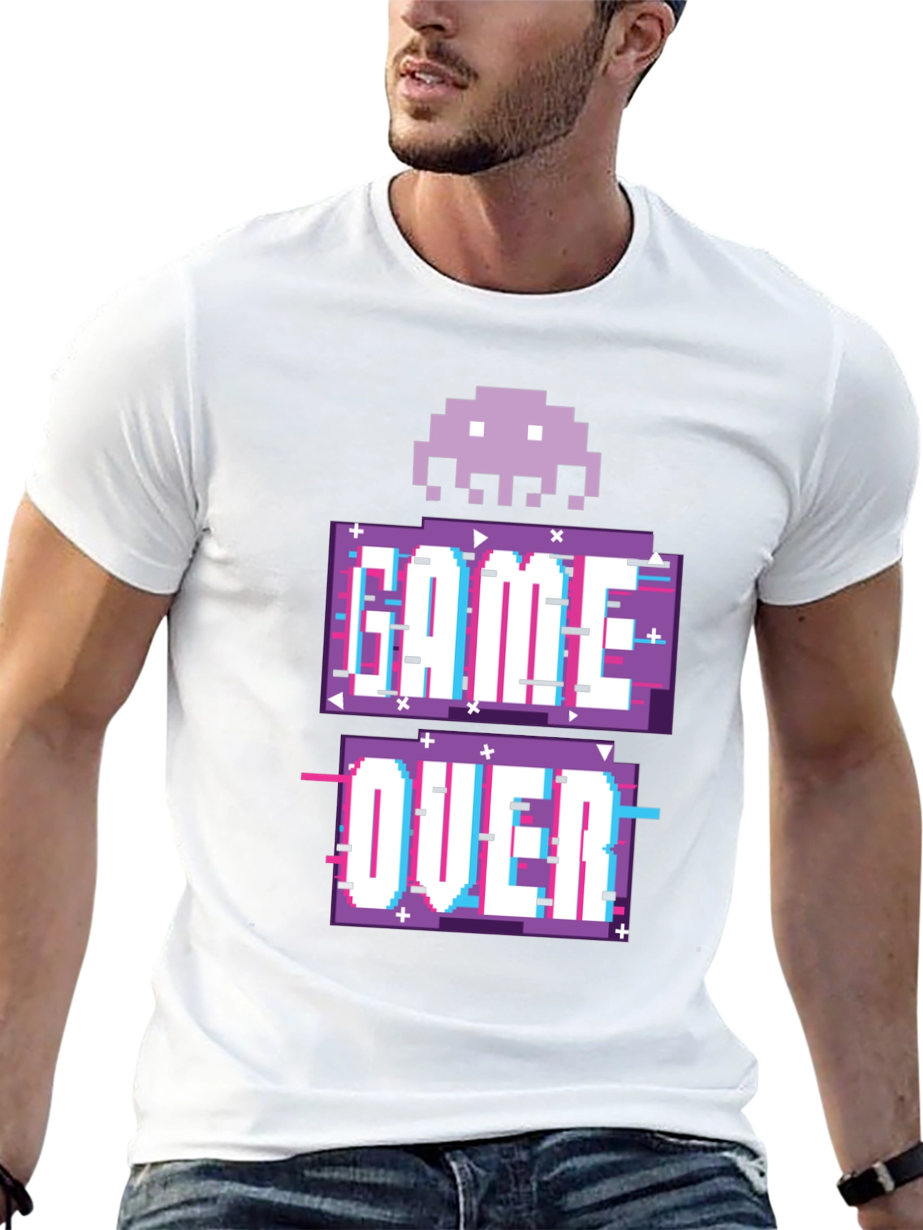Game Over Pixel Art T-Shirt - Retro Gaming Style