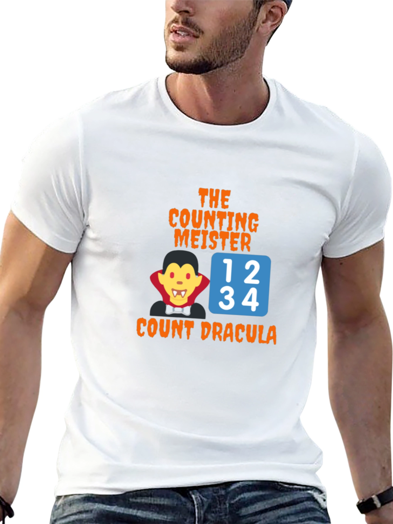 Count Dracula Counting Meister Black T-Shirt