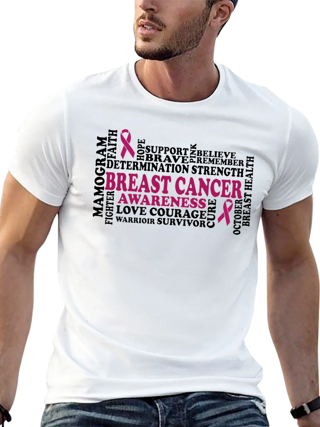 Breast Cancer Awareness Black T-Shirt