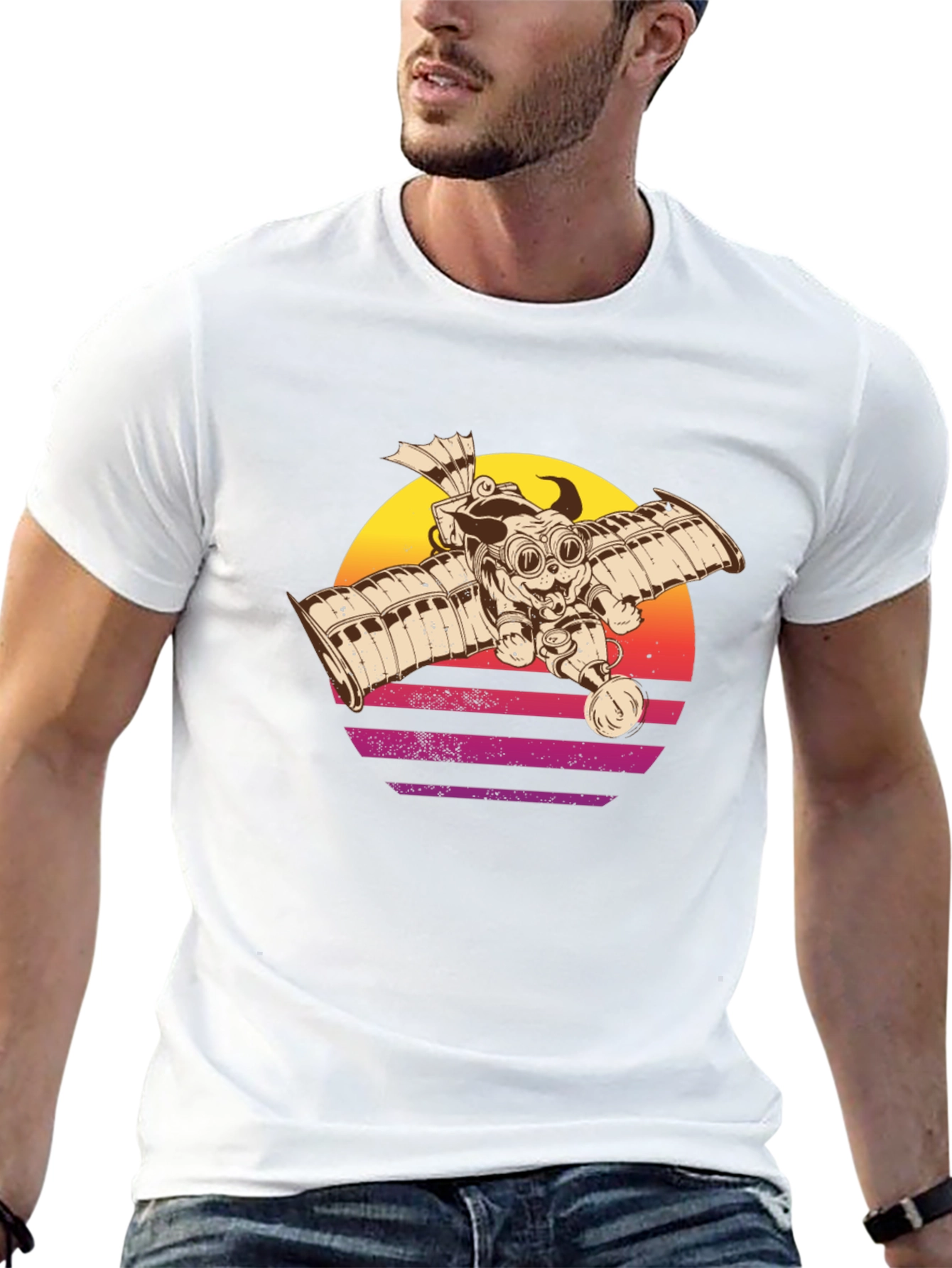 Steampunk Pug Pilot T-Shirt