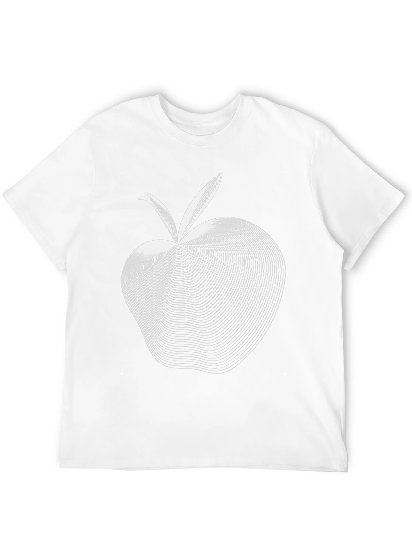 Abstract Apple Graphic Tee - Modern Black T-Shirt