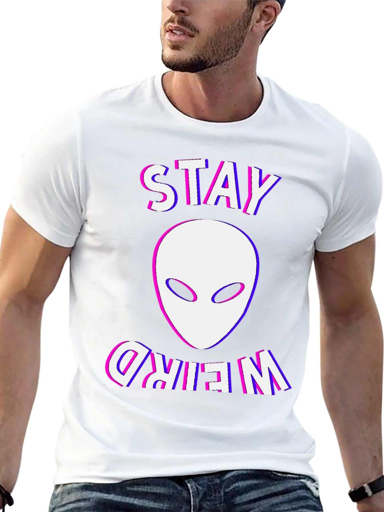 Stay Weird Alien Graphic Tee