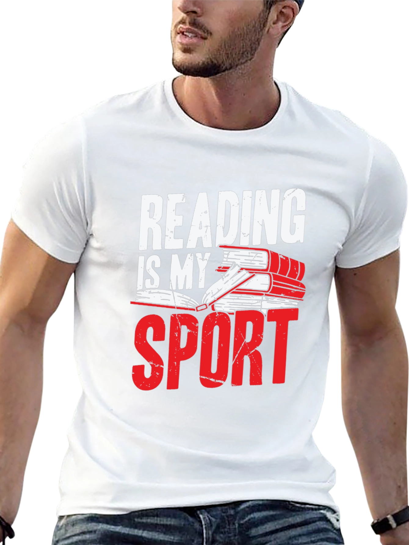 Reading Is My Sport Black Graphic Tee