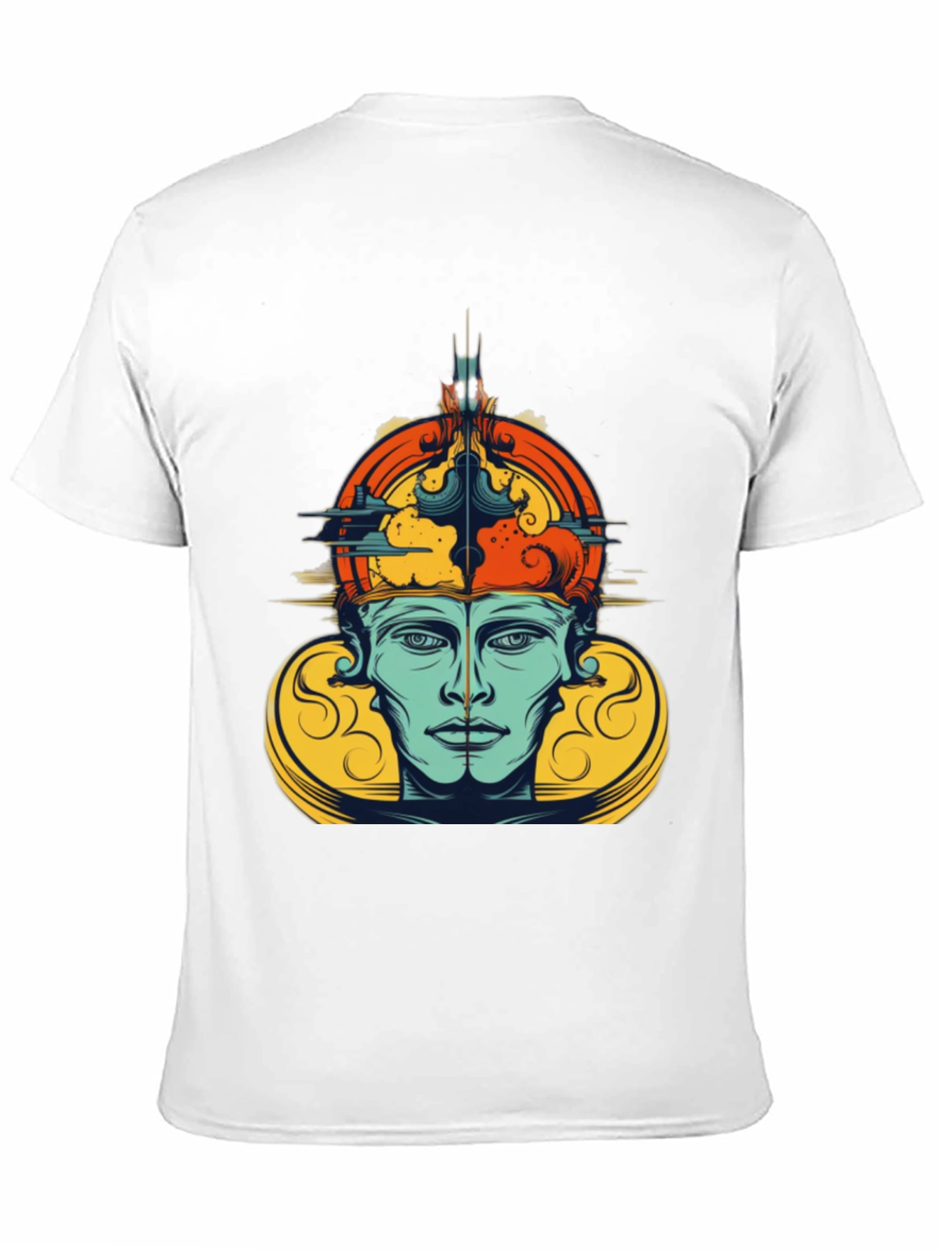 Abstract Face Graphic Tee - Stylish Casual Wear