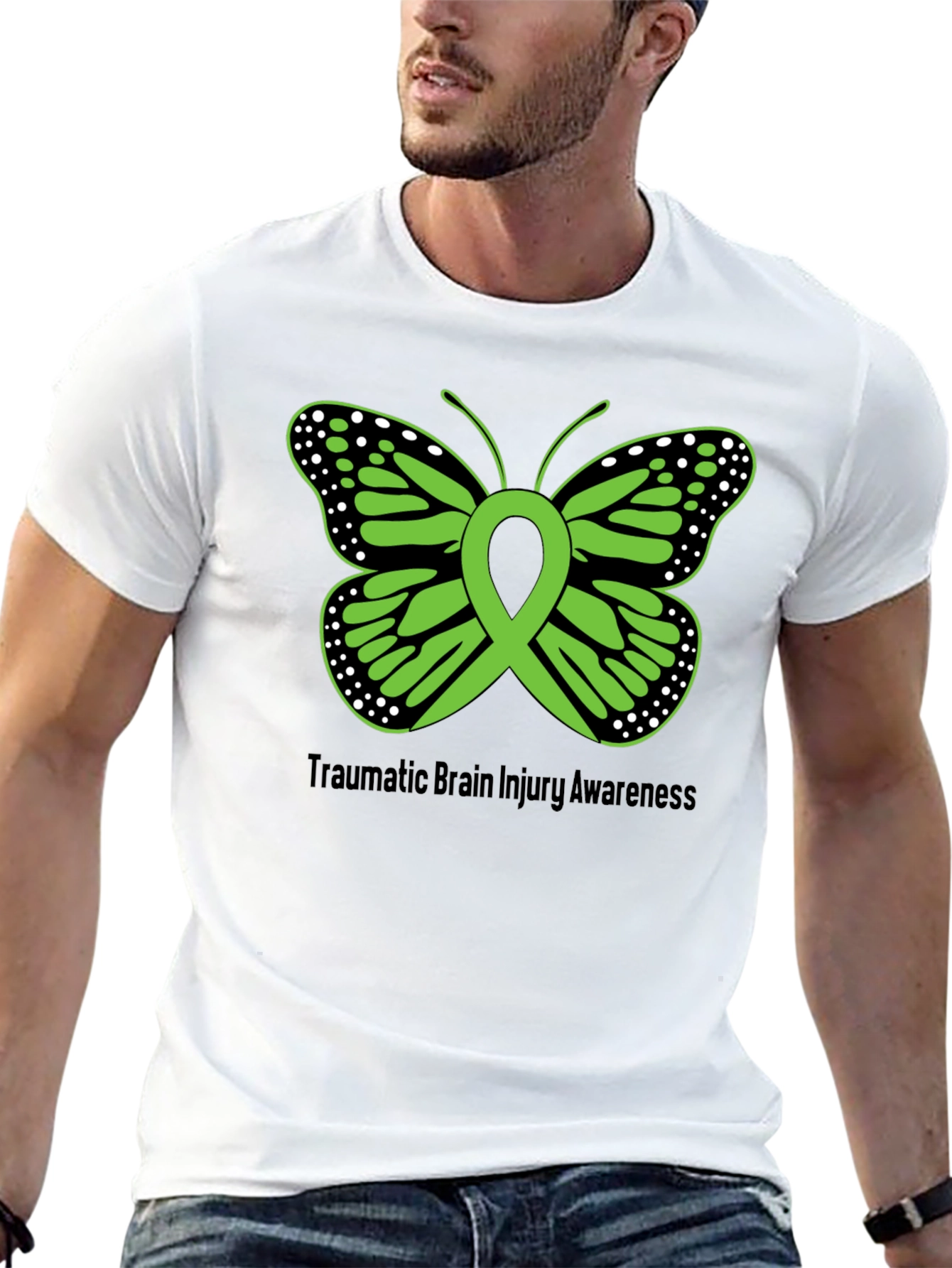 Traumatic Brain Injury Awareness Butterfly T-Shirt