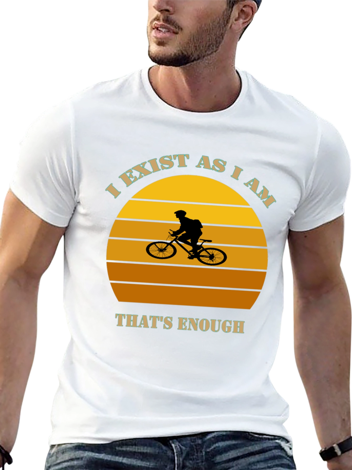 I Exist As I Am Mountain Biker Graphic Tee