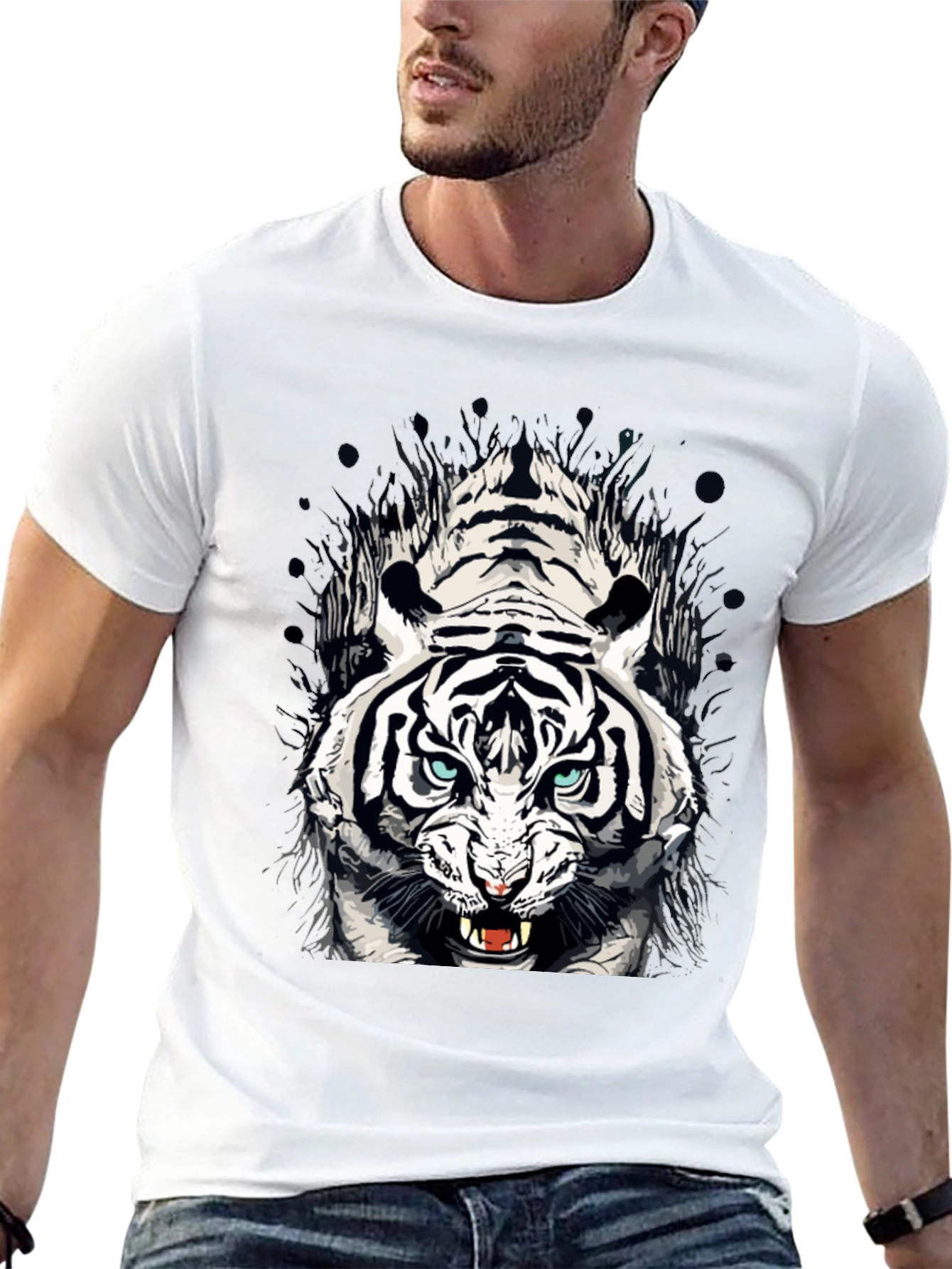Bold Tiger Graphic T-Shirt - Fierce Style