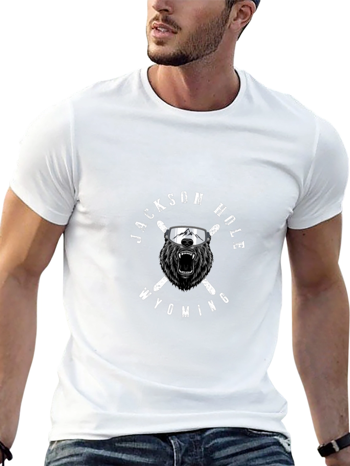 Jackson Hole Wyoming Bear Graphic Tee