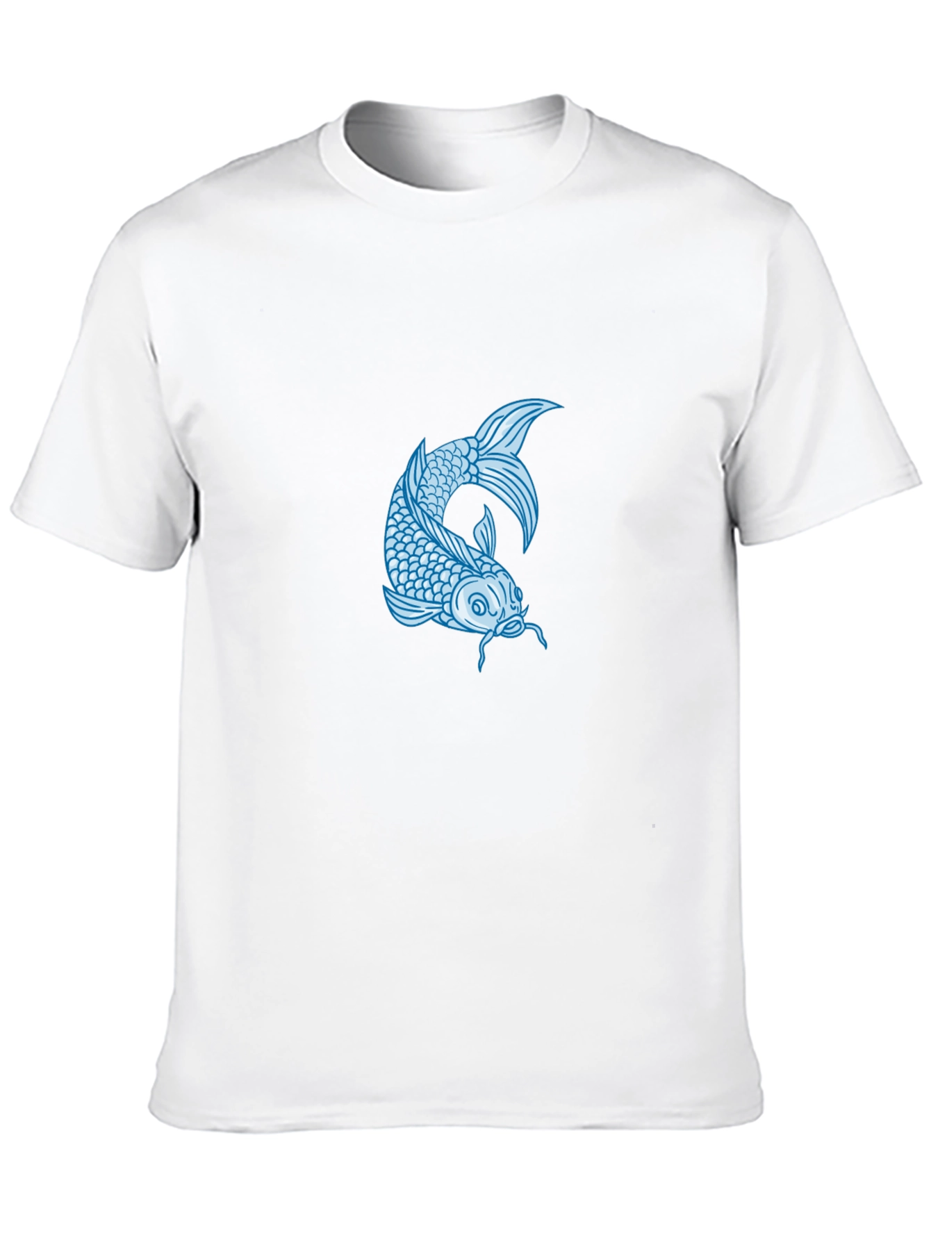Koi Fish Graphic Tee - Stylish Mens Black T-Shirt