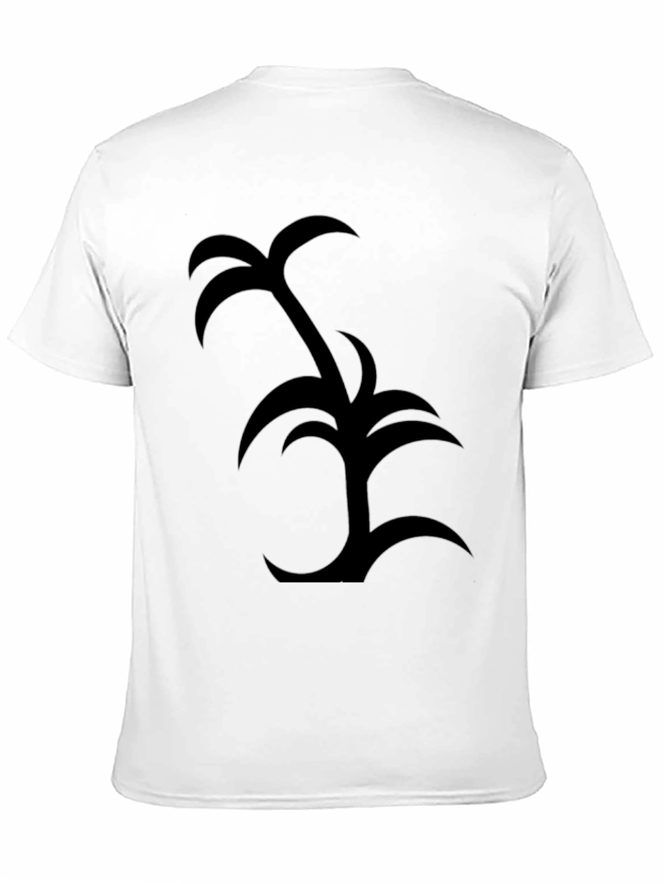 Palm Tree Graphic Tee - Black Cotton Casual Wear