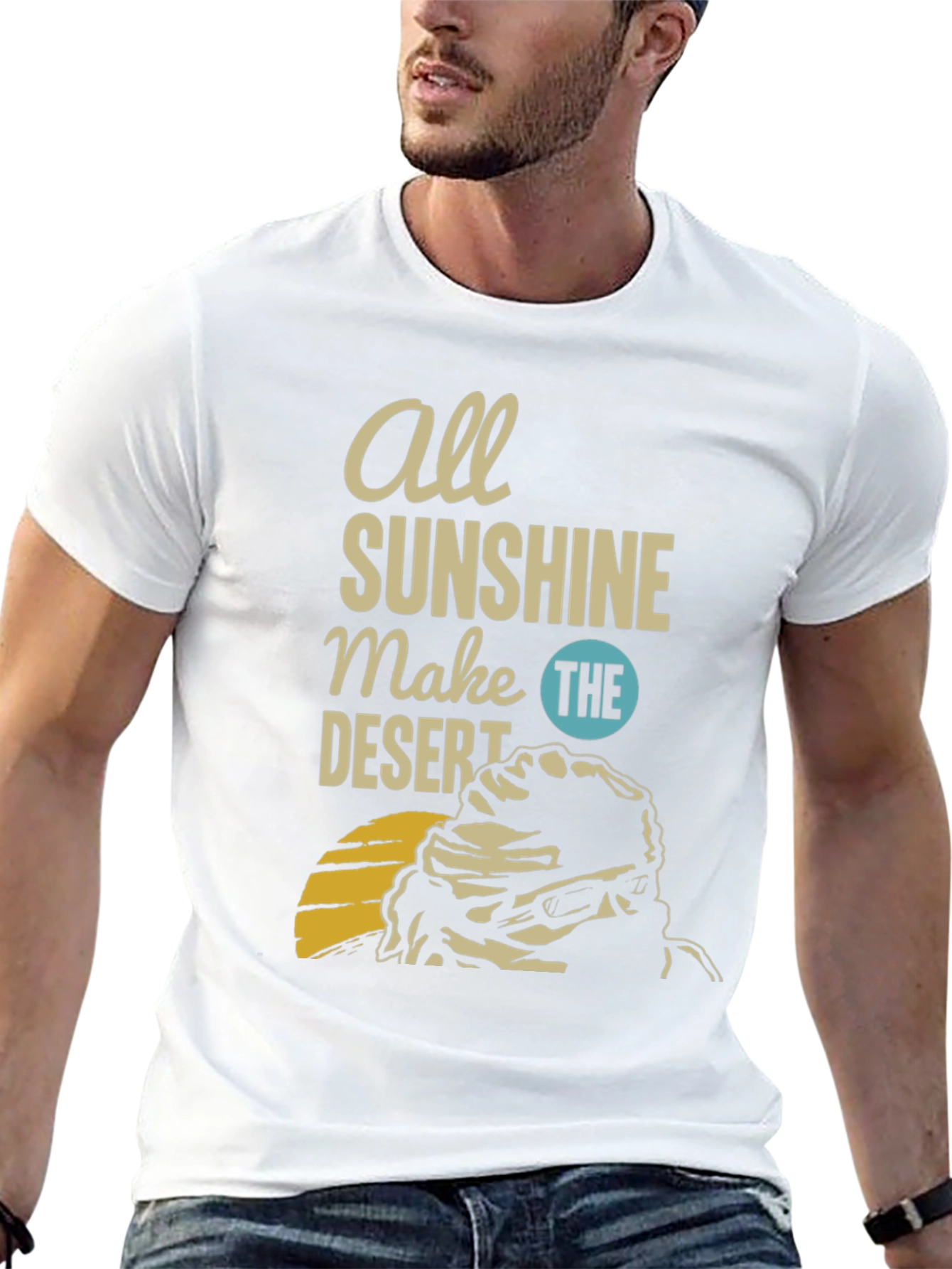 Desert Sunshine Graphic Tee - Mens Black T-Shirt