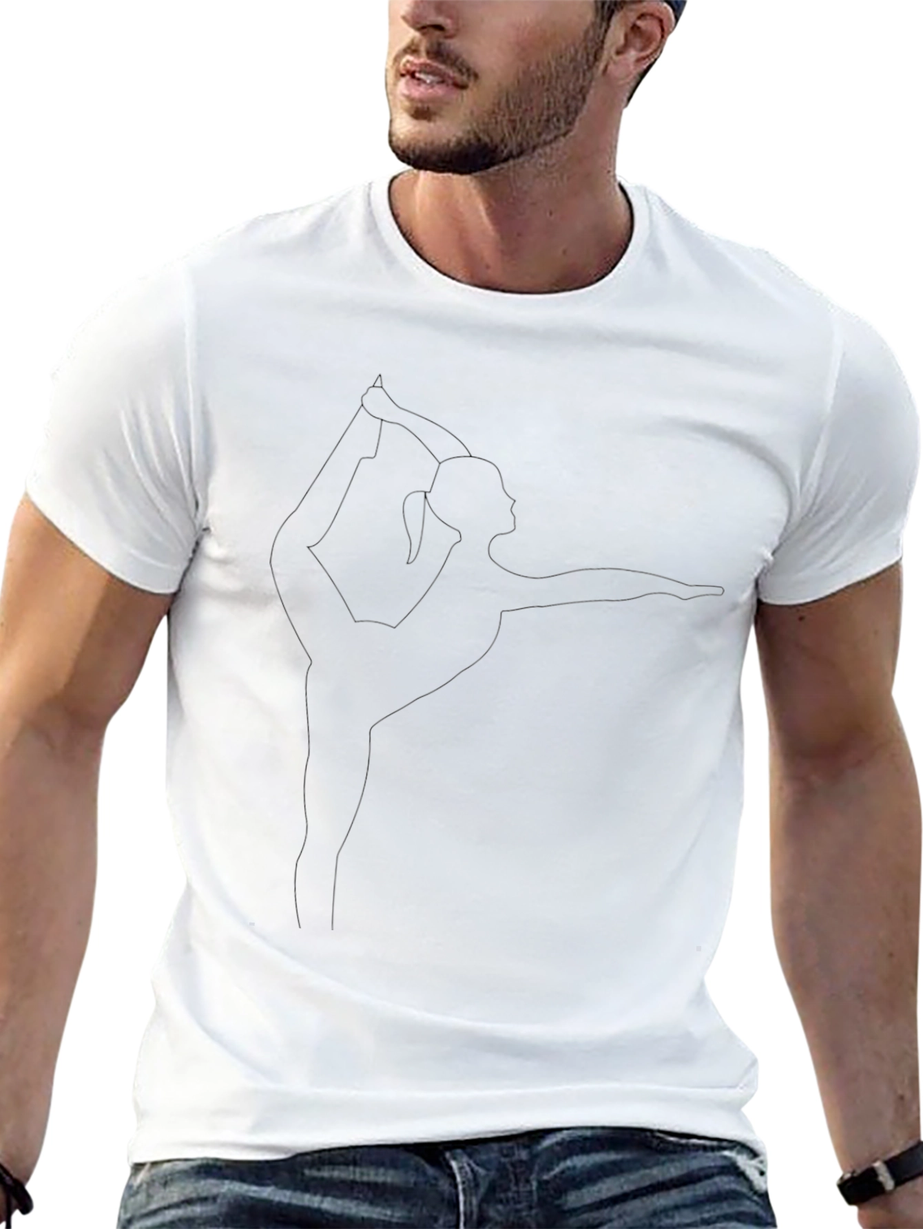 Yoga Pose Graphic Tee - Black Unisex T-Shirt