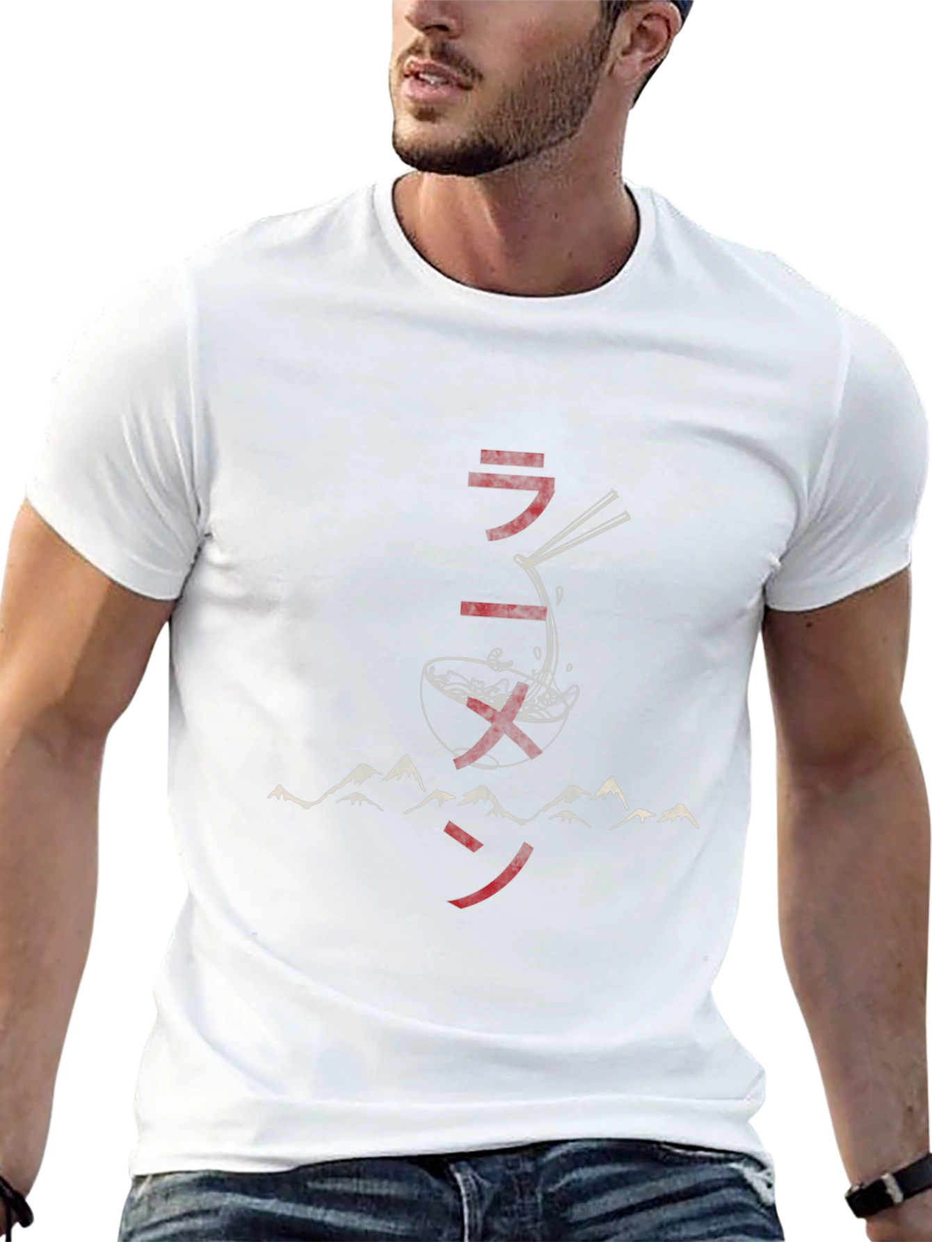Ramen Mountain Graphic Tee - Stylish Asian Food T-Shirt