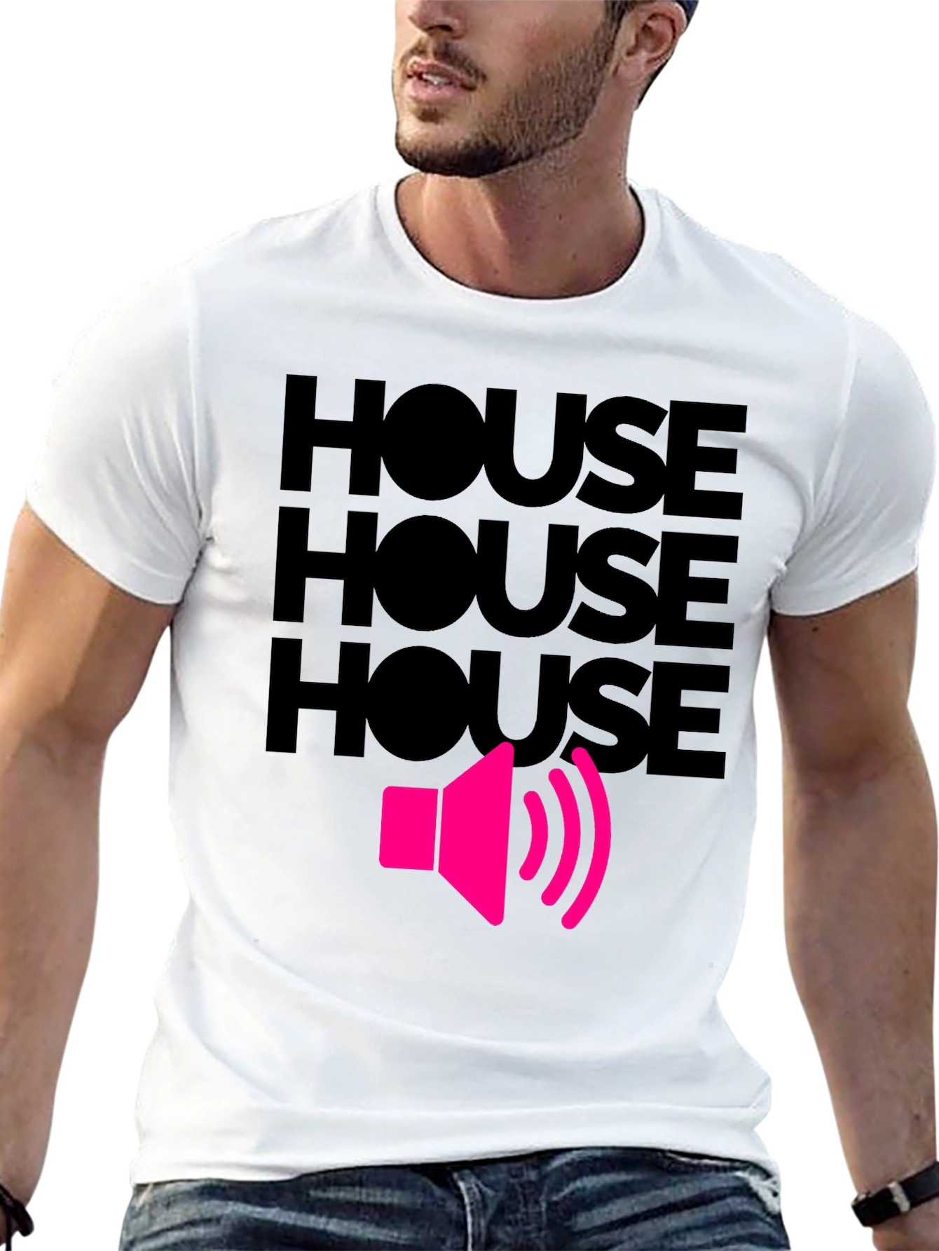 House Music T-Shirt - Loud Speaker Design