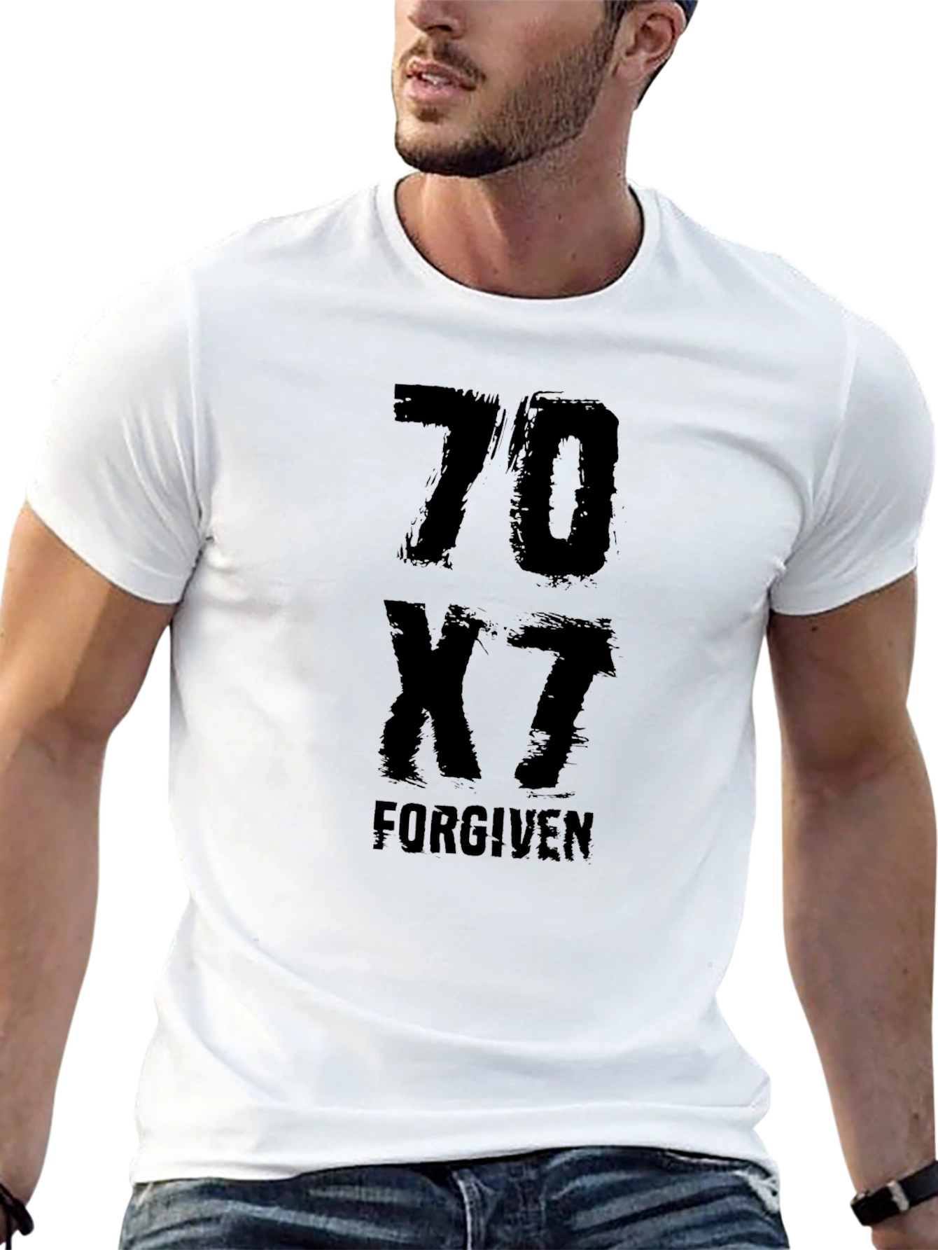 70x7 Forgiven Graphic T-Shirt - Black