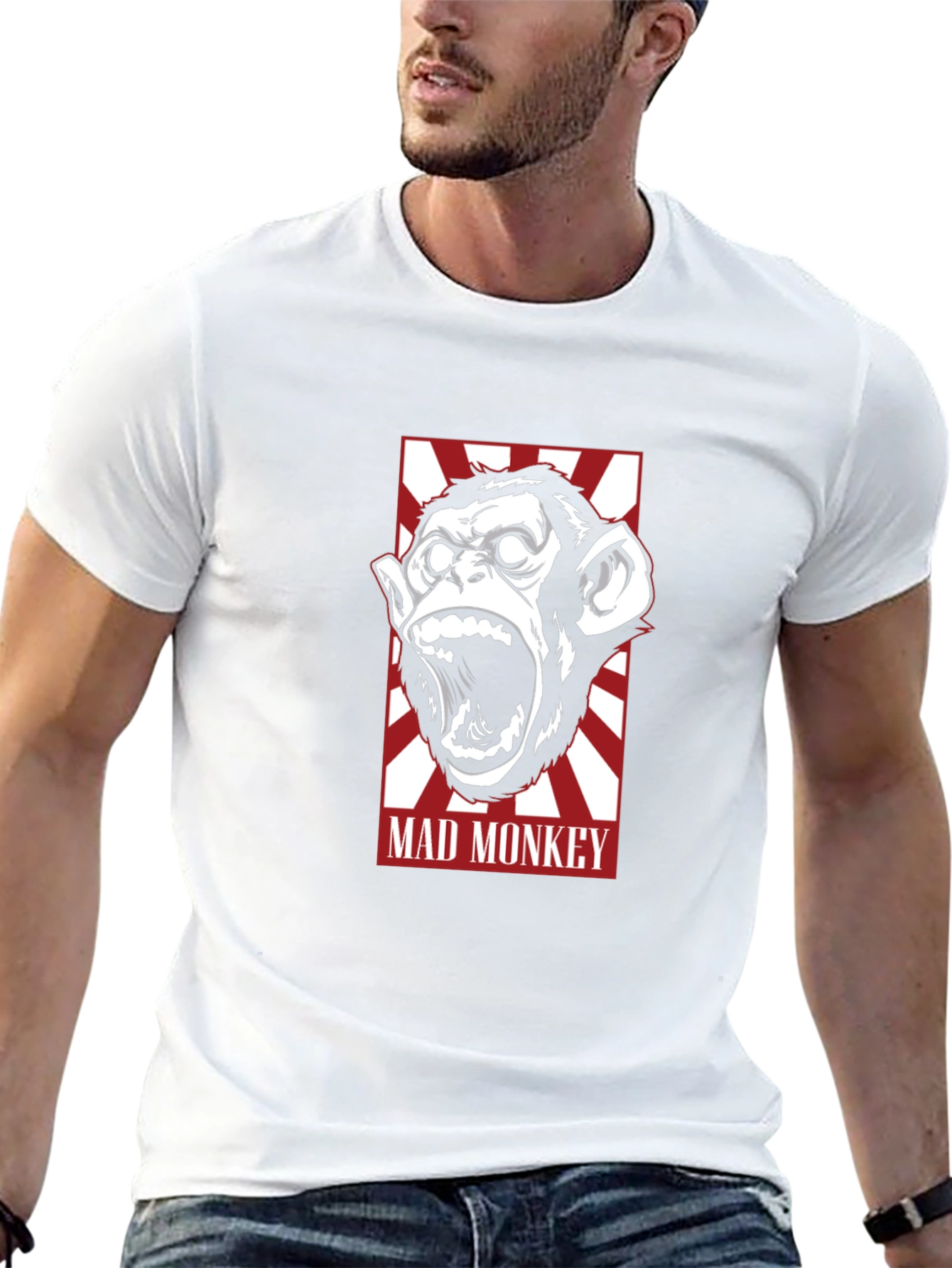 Mad Monkey Graphic Tee - Bold Black T-Shirt