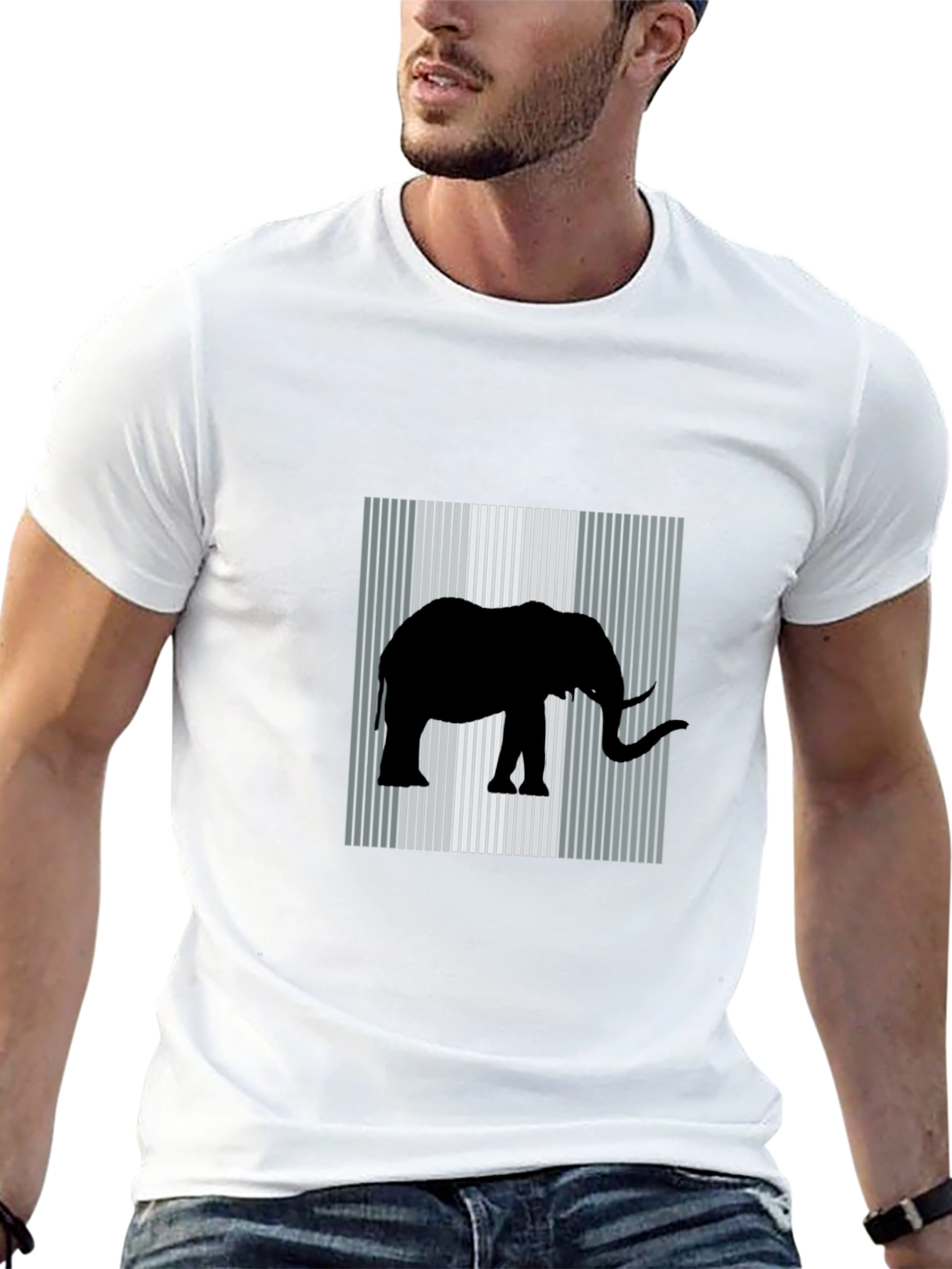 Elephant Silhouette Graphic T-Shirt