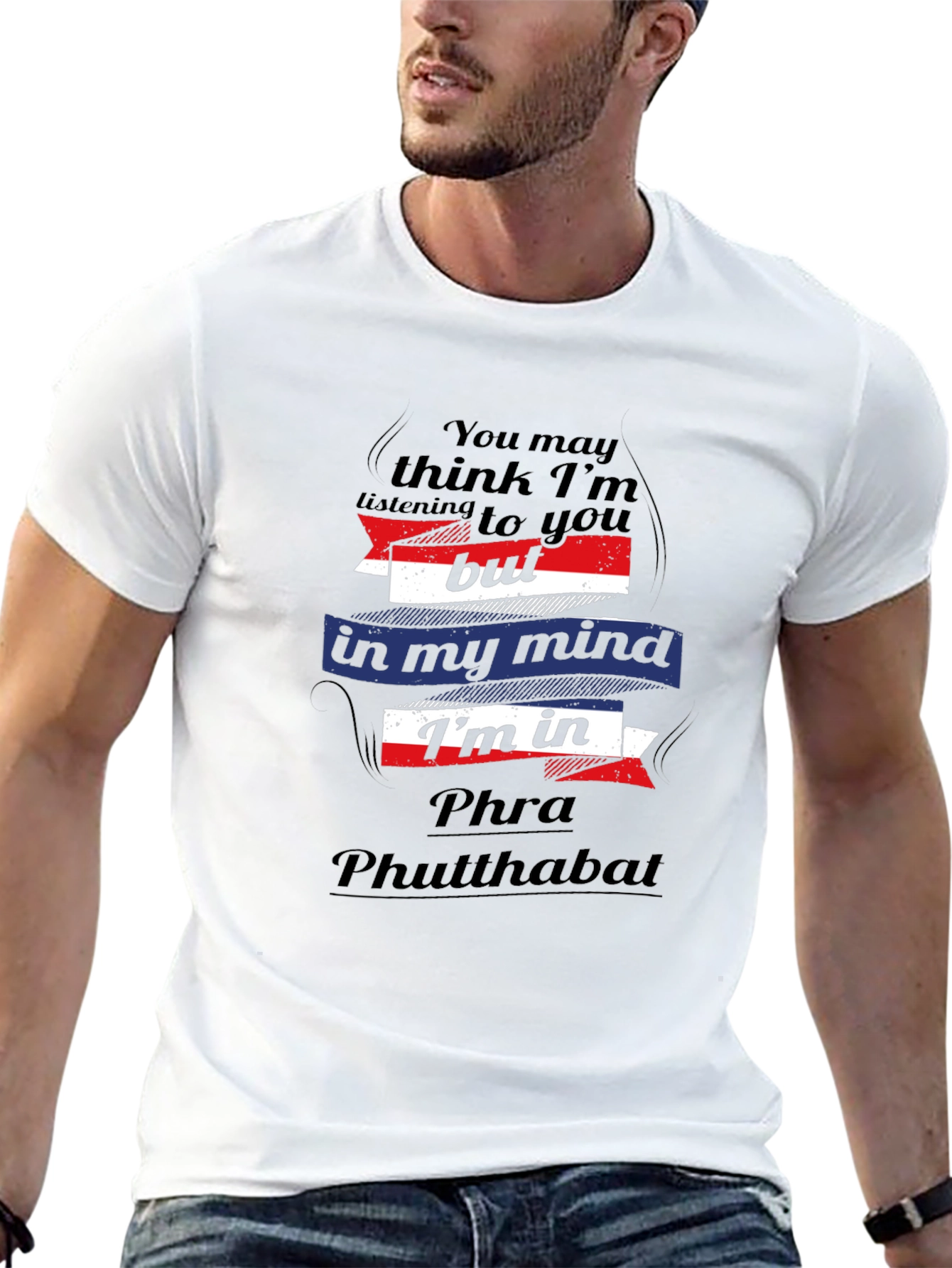Phra Phutthabat Mind T-Shirt - Black Cotton Tee