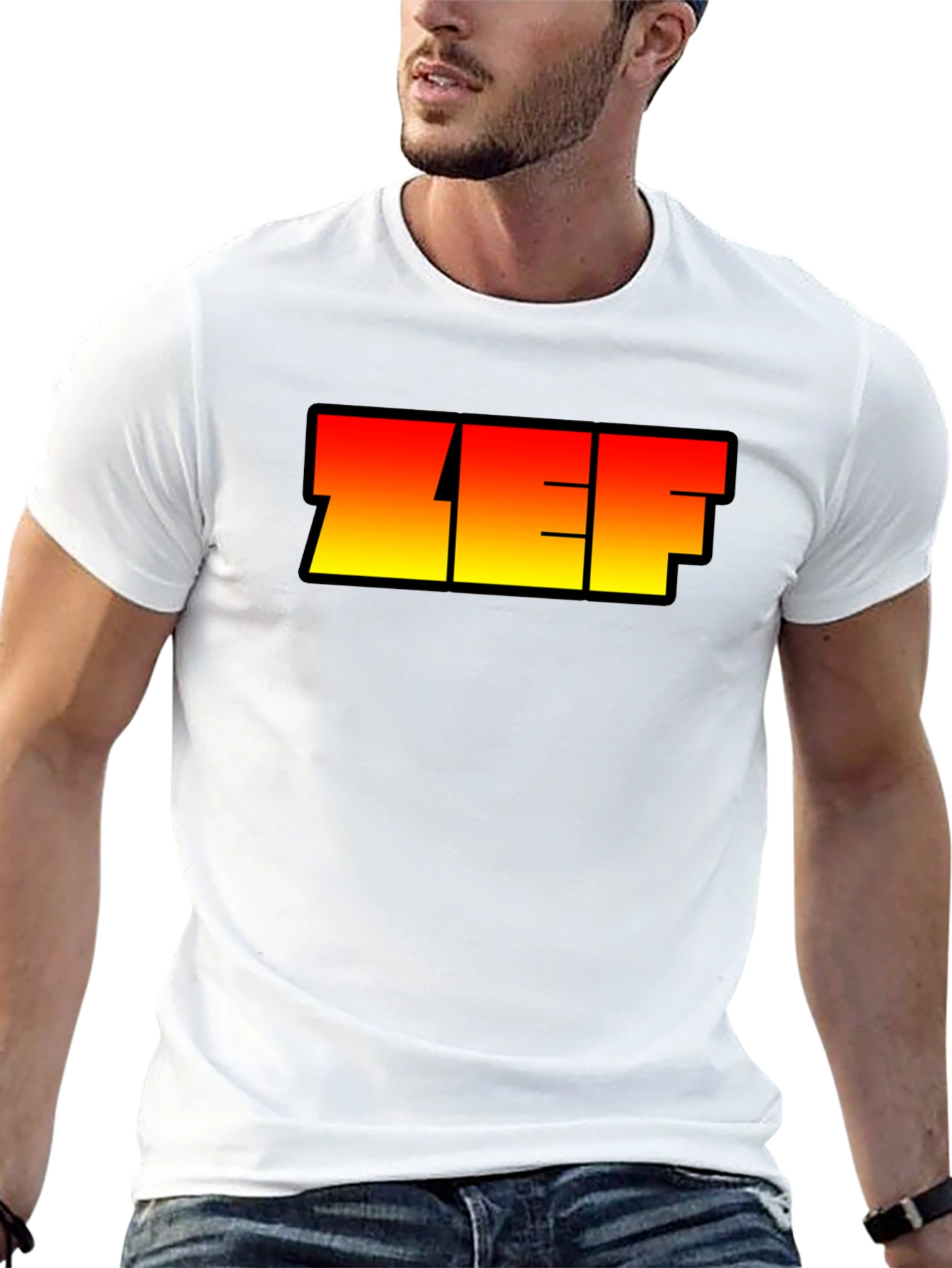 ZEF Graphic Tee - Bold Gradient Design