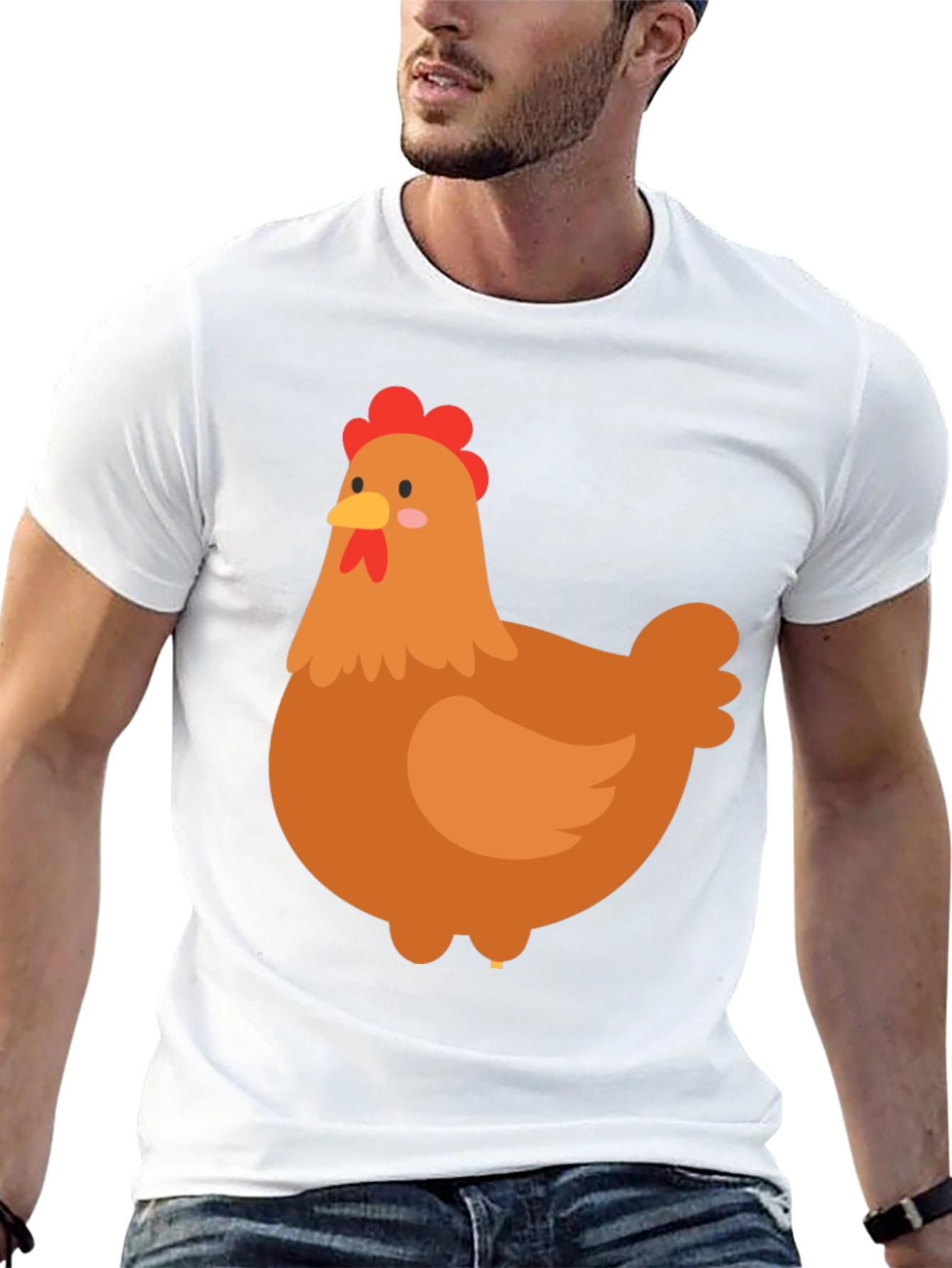 Funny Chicken Graphic Tee - Soft Cotton T-Shirt