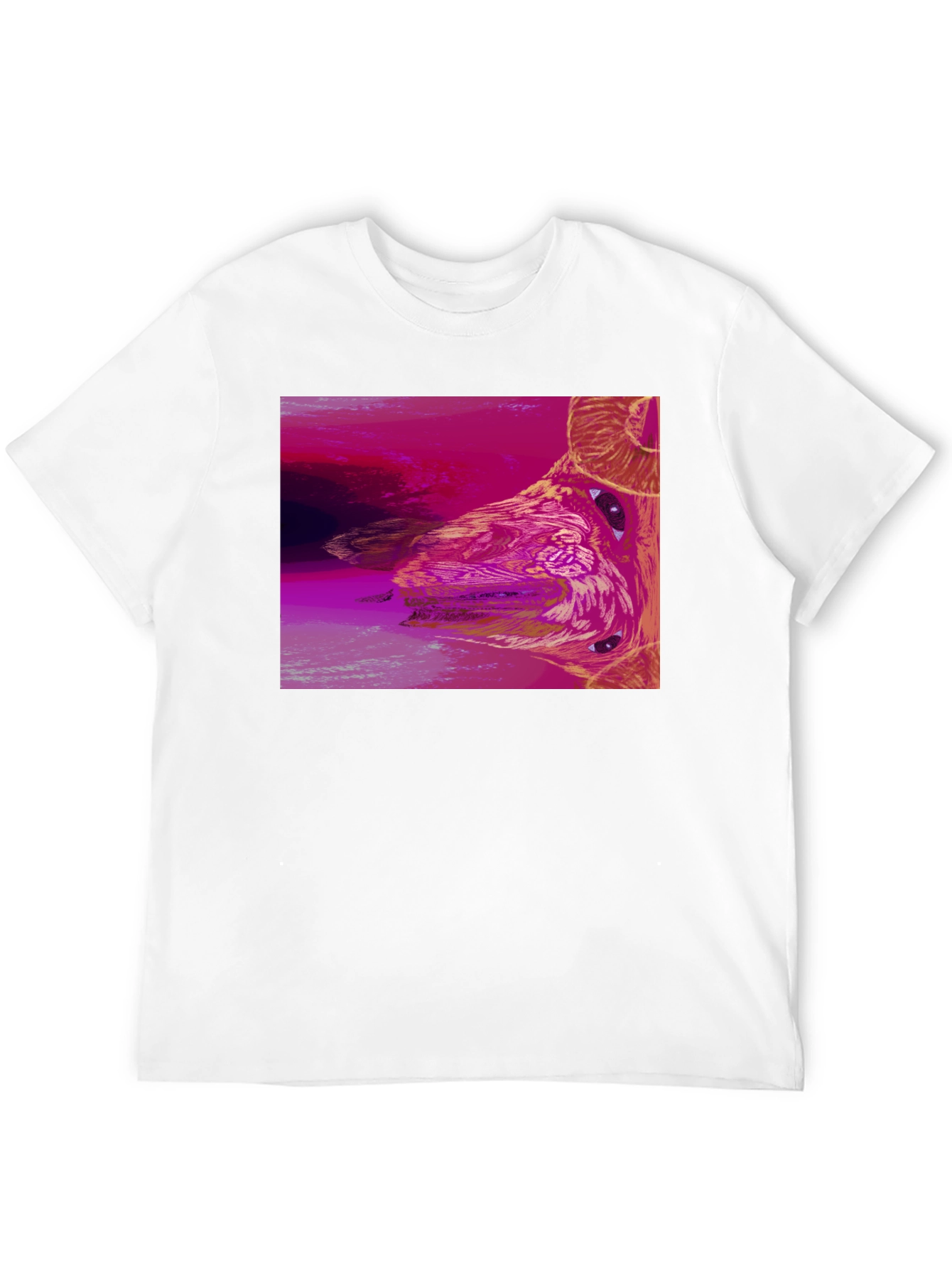 Abstract Ram Graphic Black T-Shirt