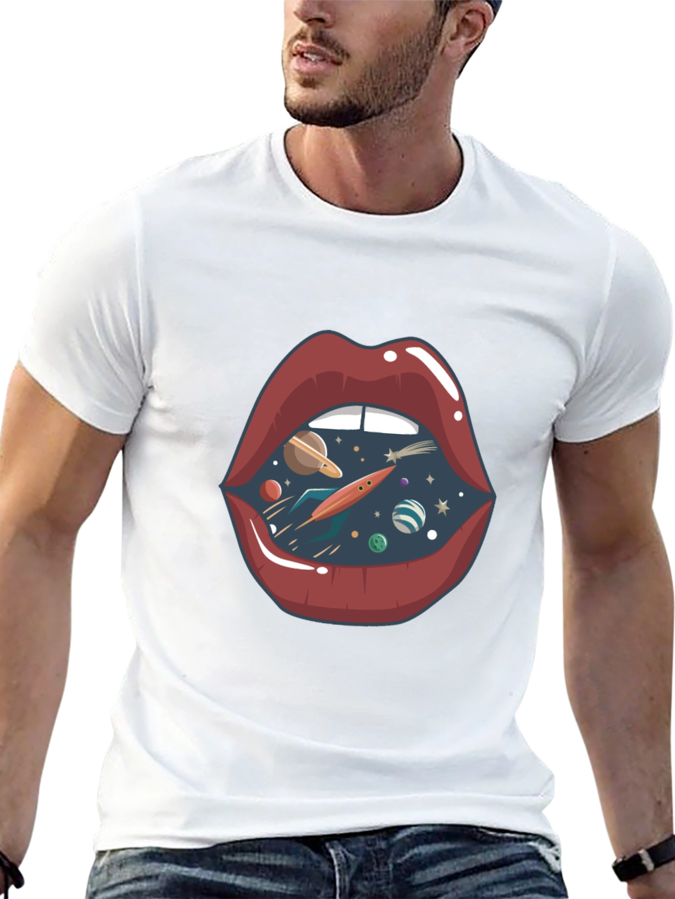 Space Lips Graphic Tee