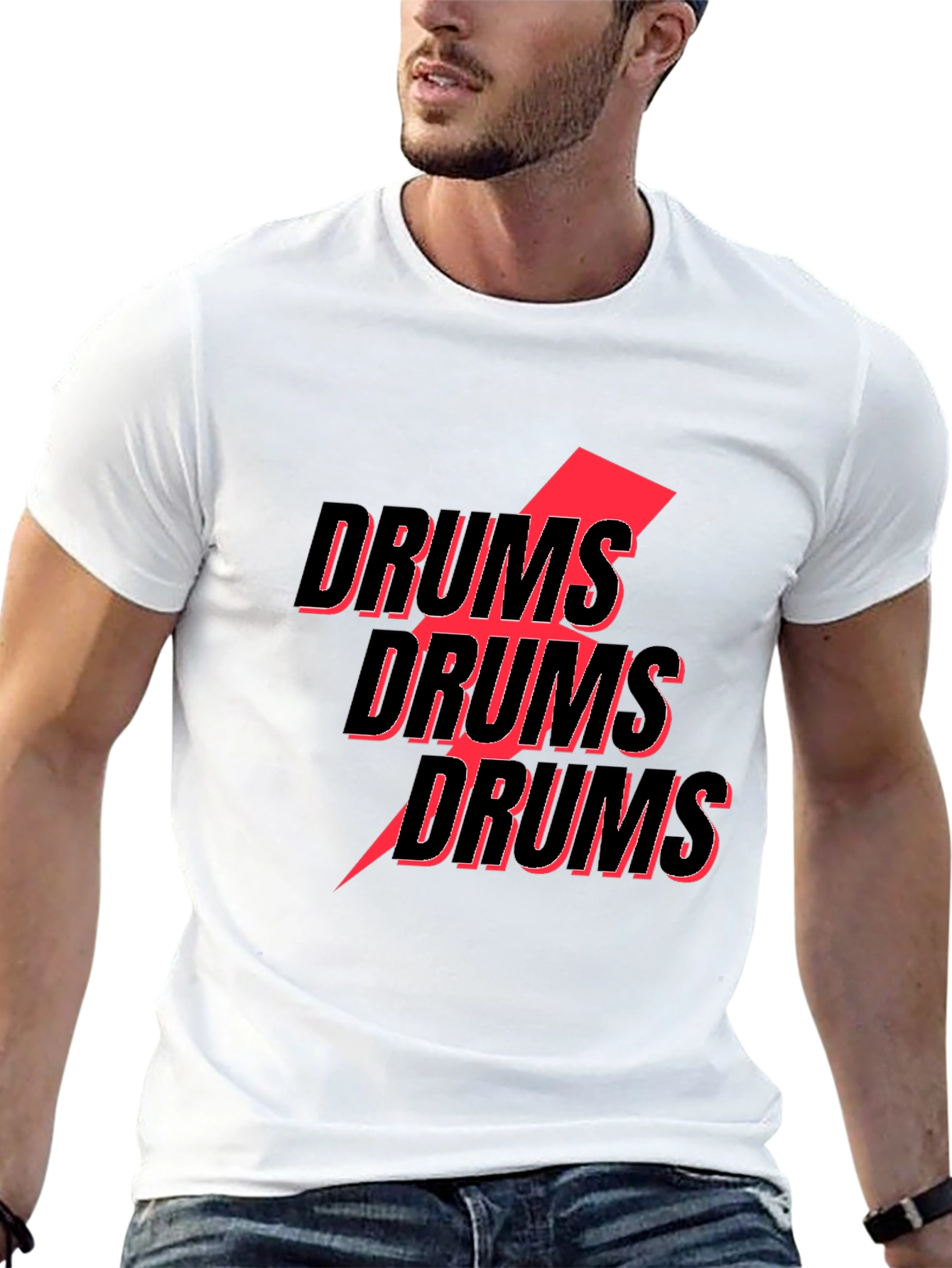 Drums Graphic T-Shirt - Black