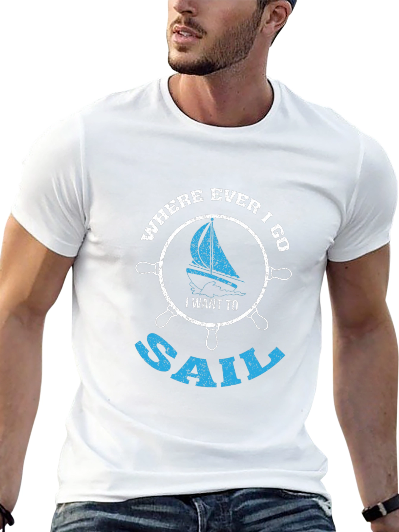 Sailing Graphic T-Shirt - Where Ever I Go