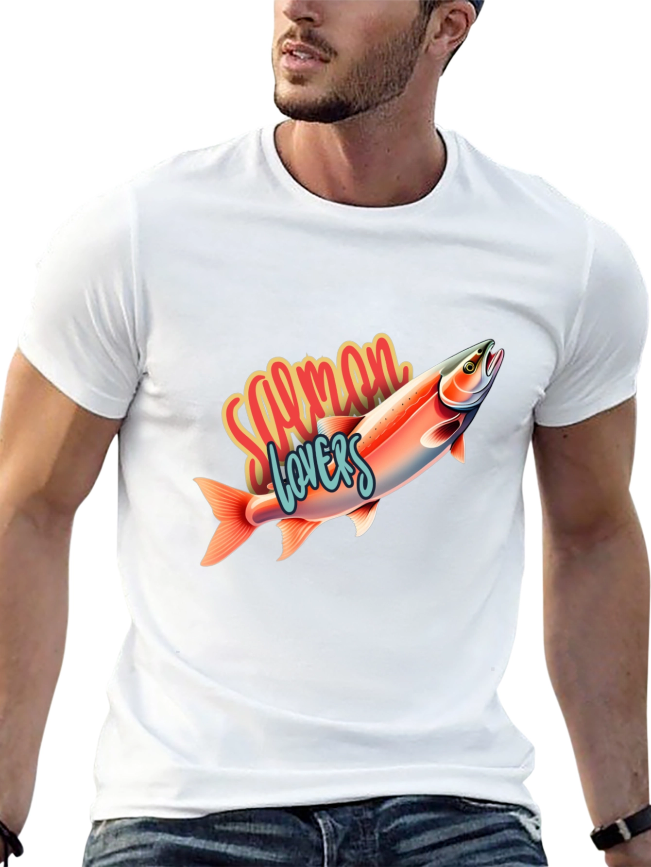 Salmon Lovers Graphic T-Shirt