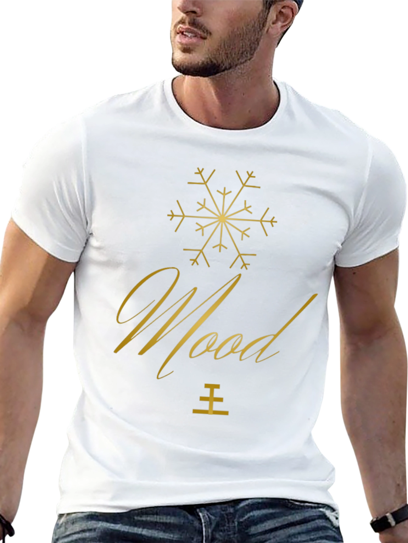 Stylish Mood Graphic Tee - Soft Black T-Shirt