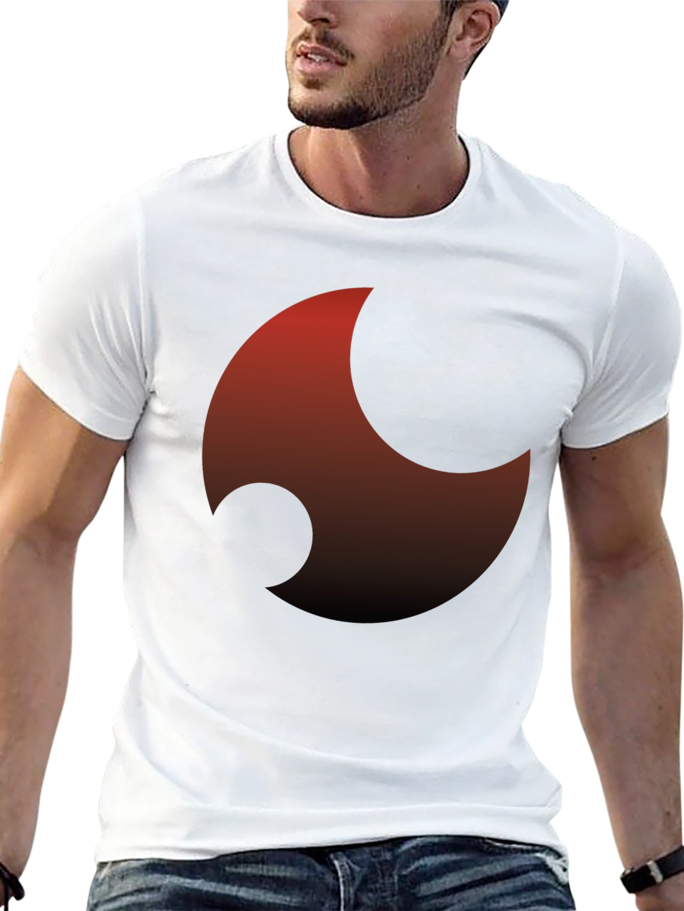 Abstract Graphic Black T-Shirt - Modern Casual Wear