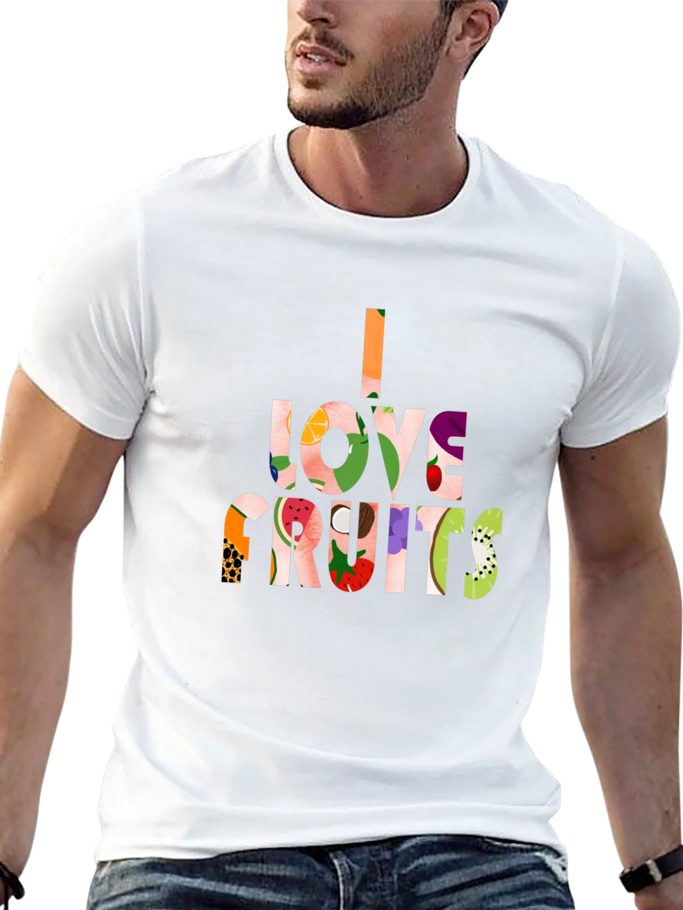 I Love Fruits Black T-Shirt