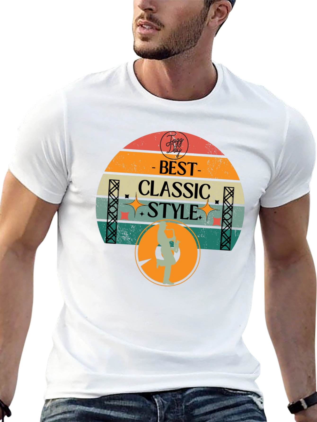 Retro Jazz Day Best Classic Style Graphic T-Shirt