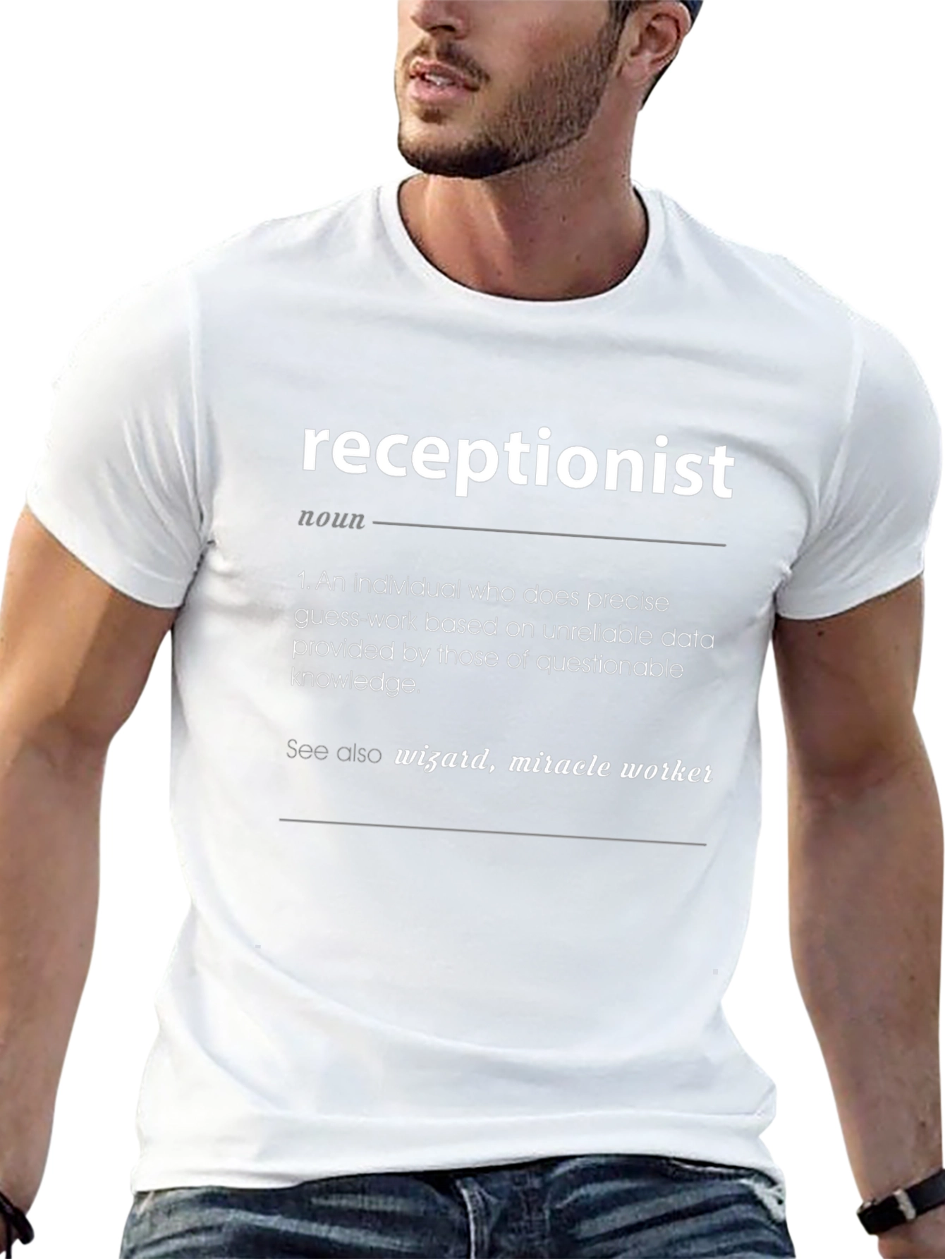 Receptionist Definition T-Shirt - Funny Job Tee