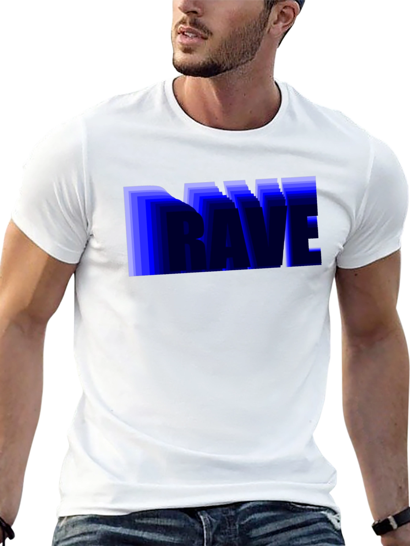 Rave Graphic Print Black T-Shirt