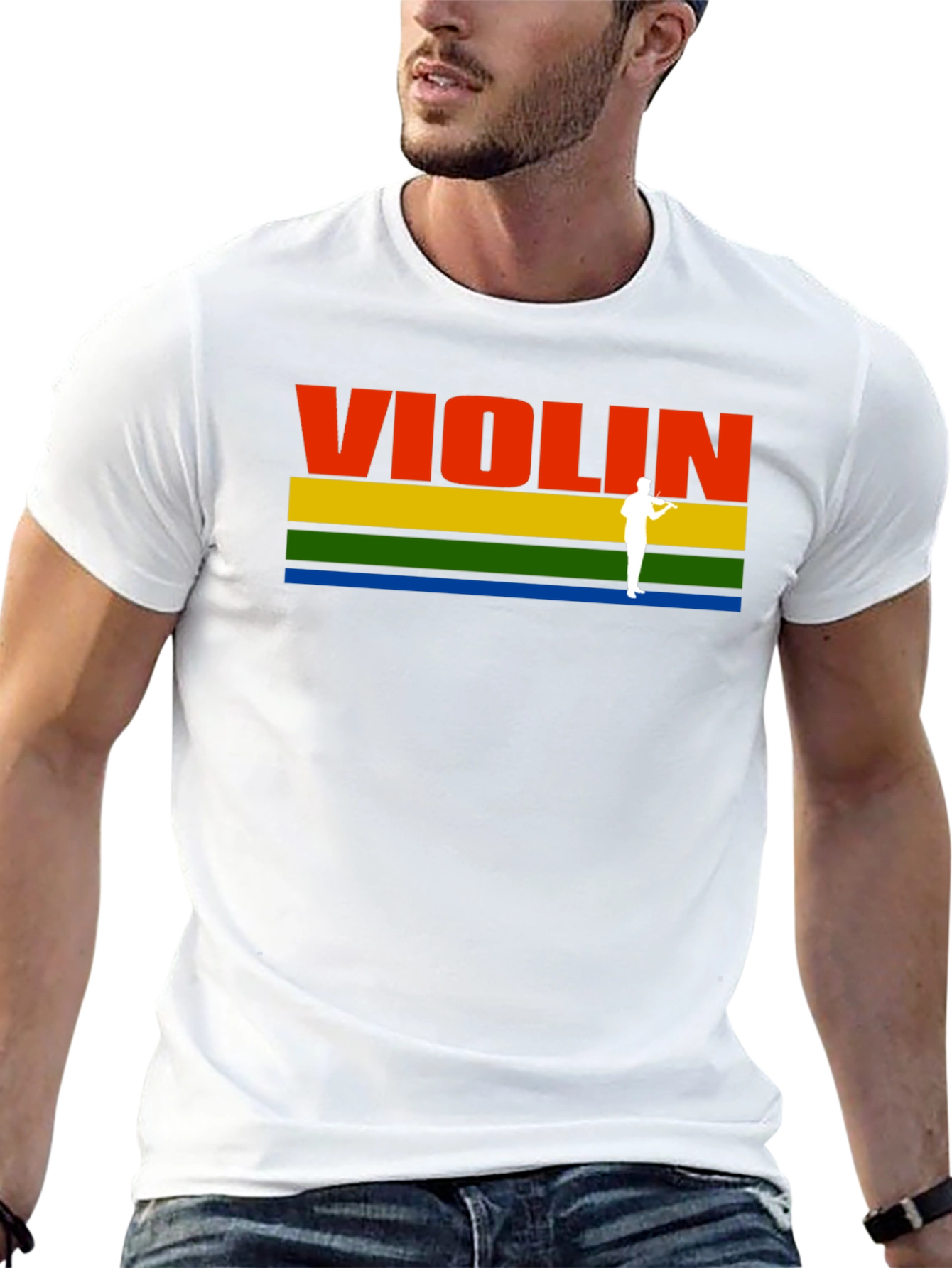 Violin Player Graphic Tee - Musical Gift