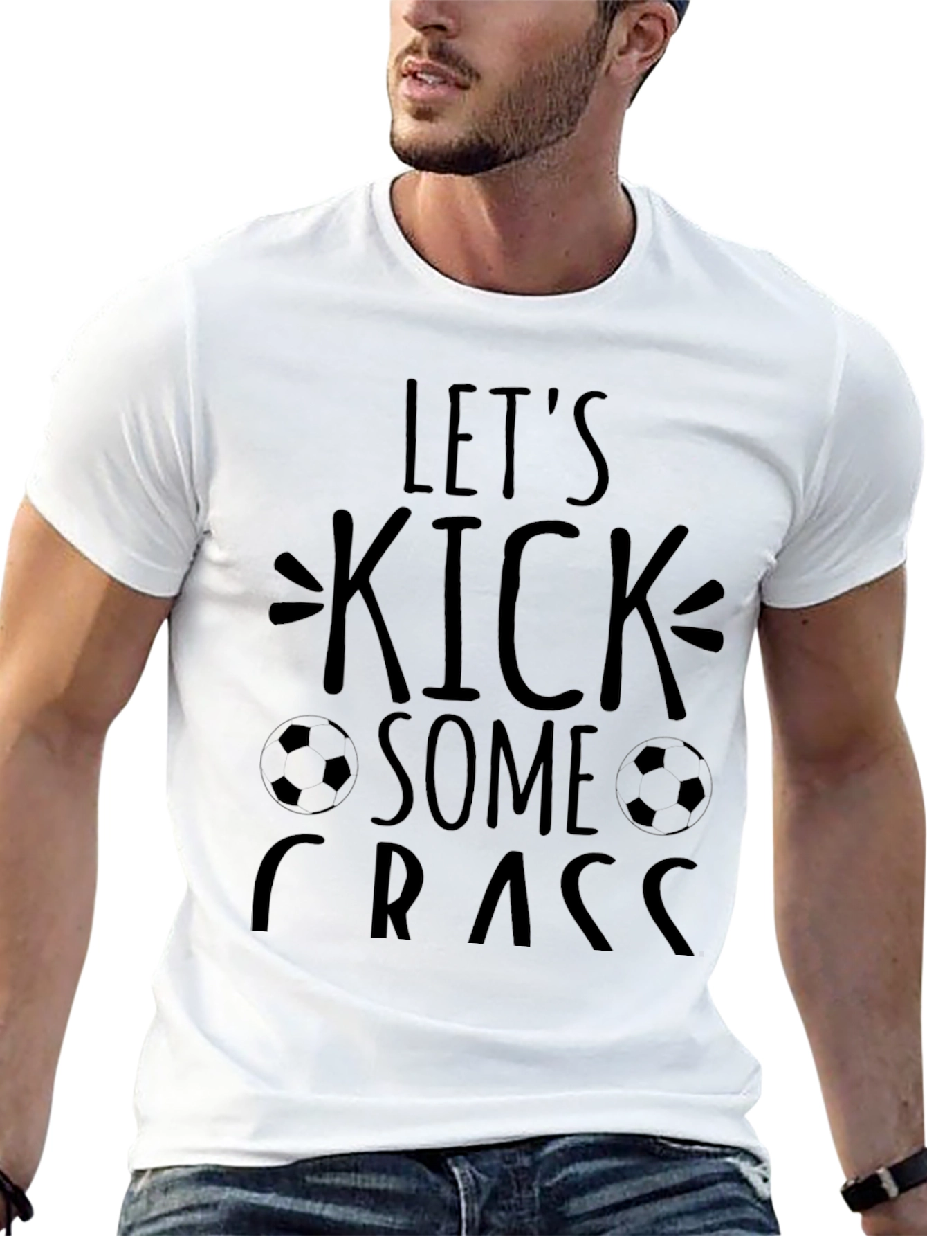 Lets Kick Some Grass Soccer T-Shirt