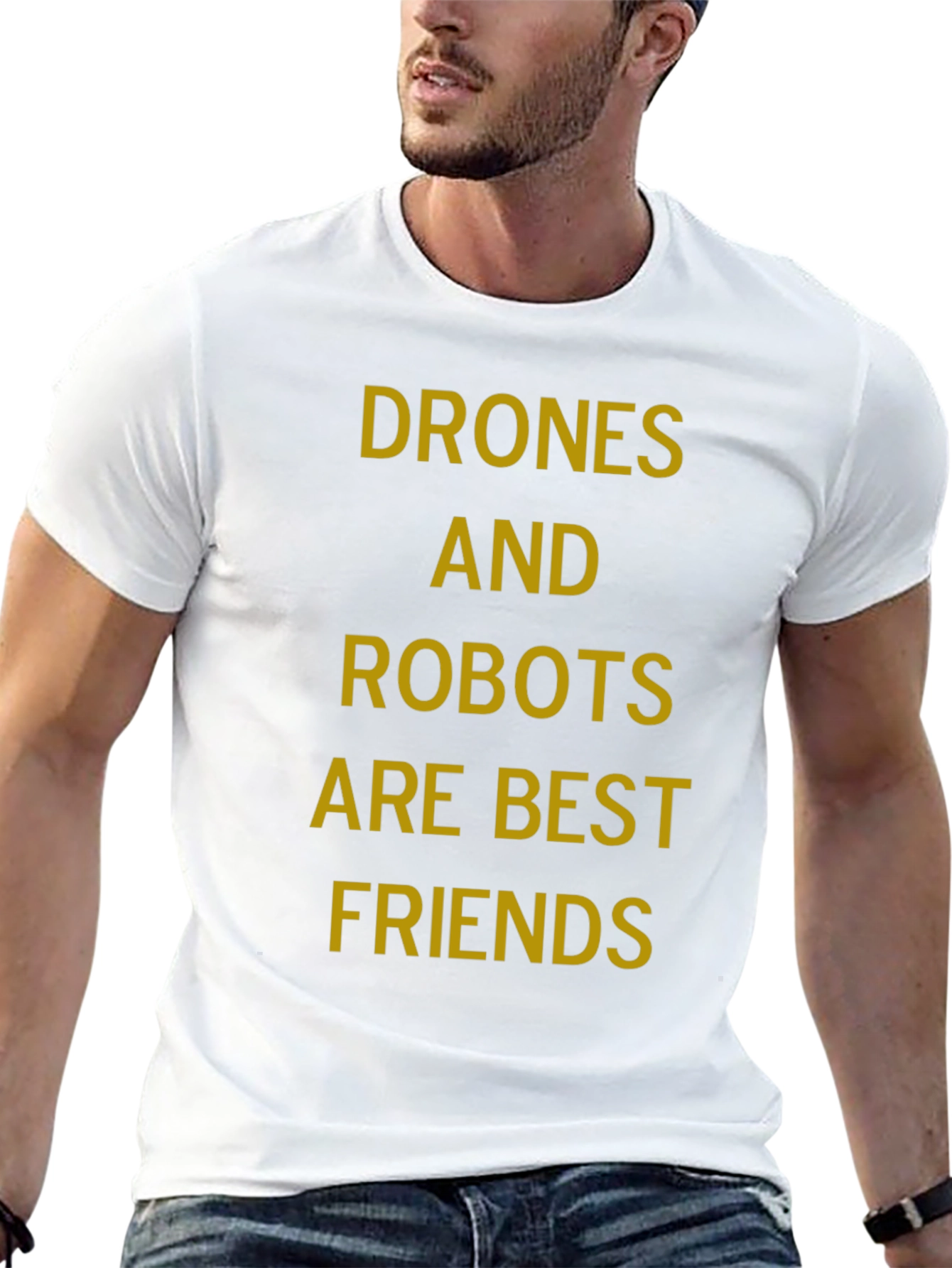 Drones and Robots Best Friends Graphic Tee