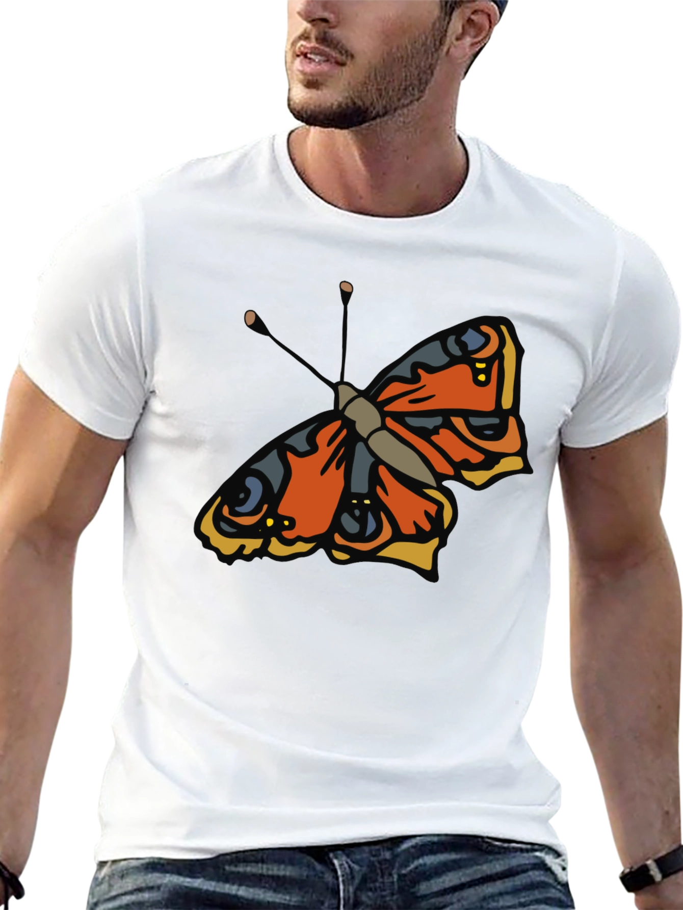 Butterfly Graphic Black T-Shirt