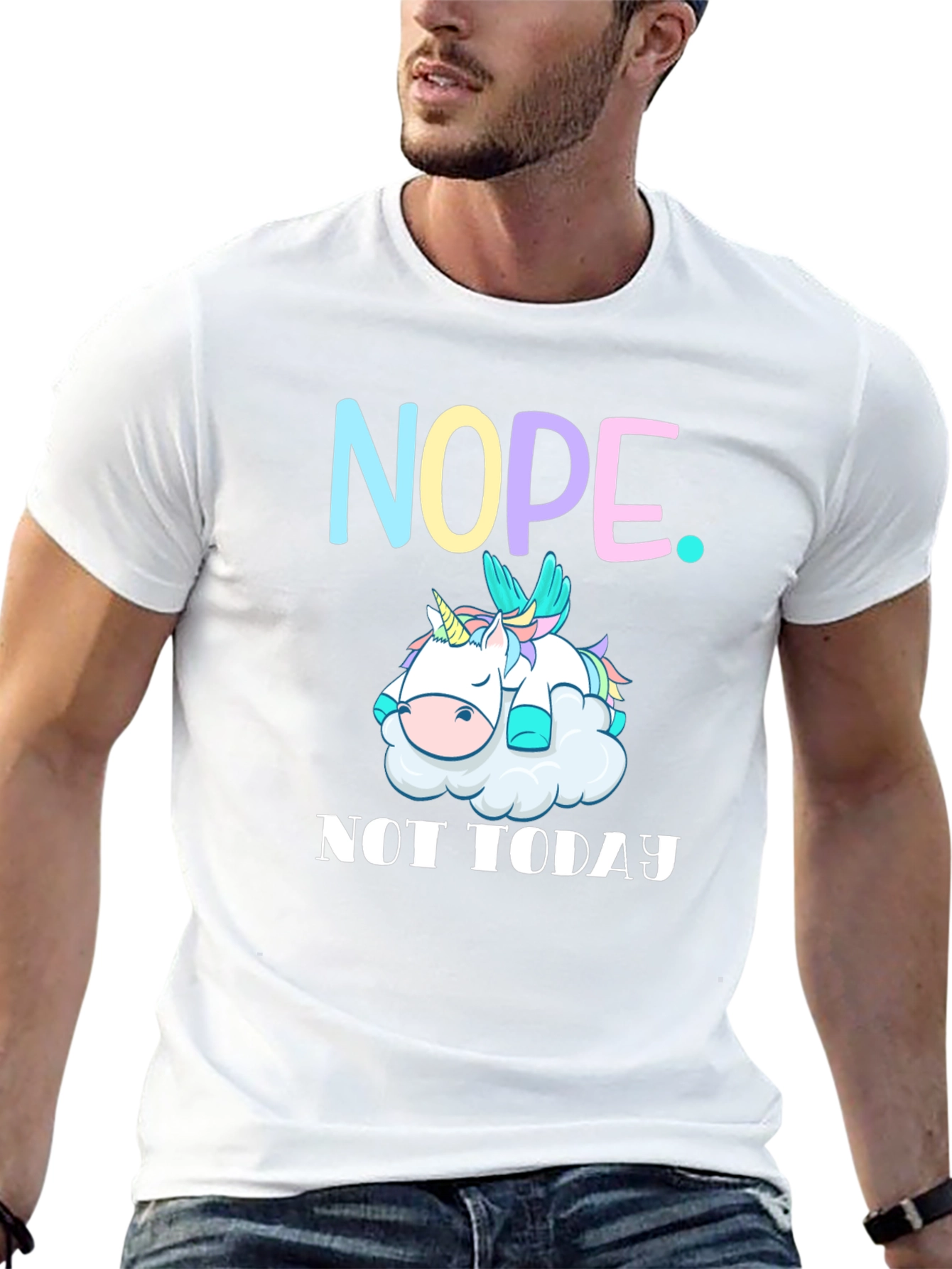Nope Not Today Unicorn Graphic Tee