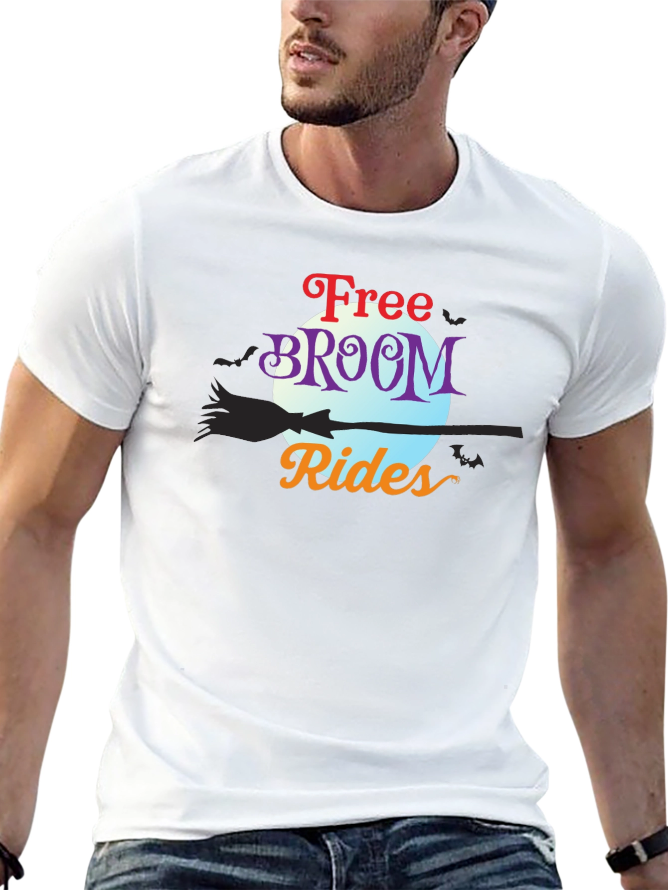 Free Broom Rides Halloween T-Shirt