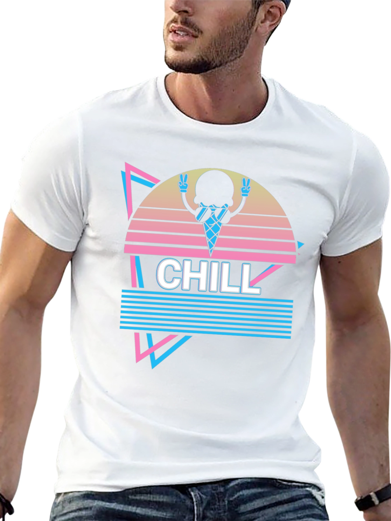 Chill Ice Cream Retro T-Shirt - Cool Graphic Tee