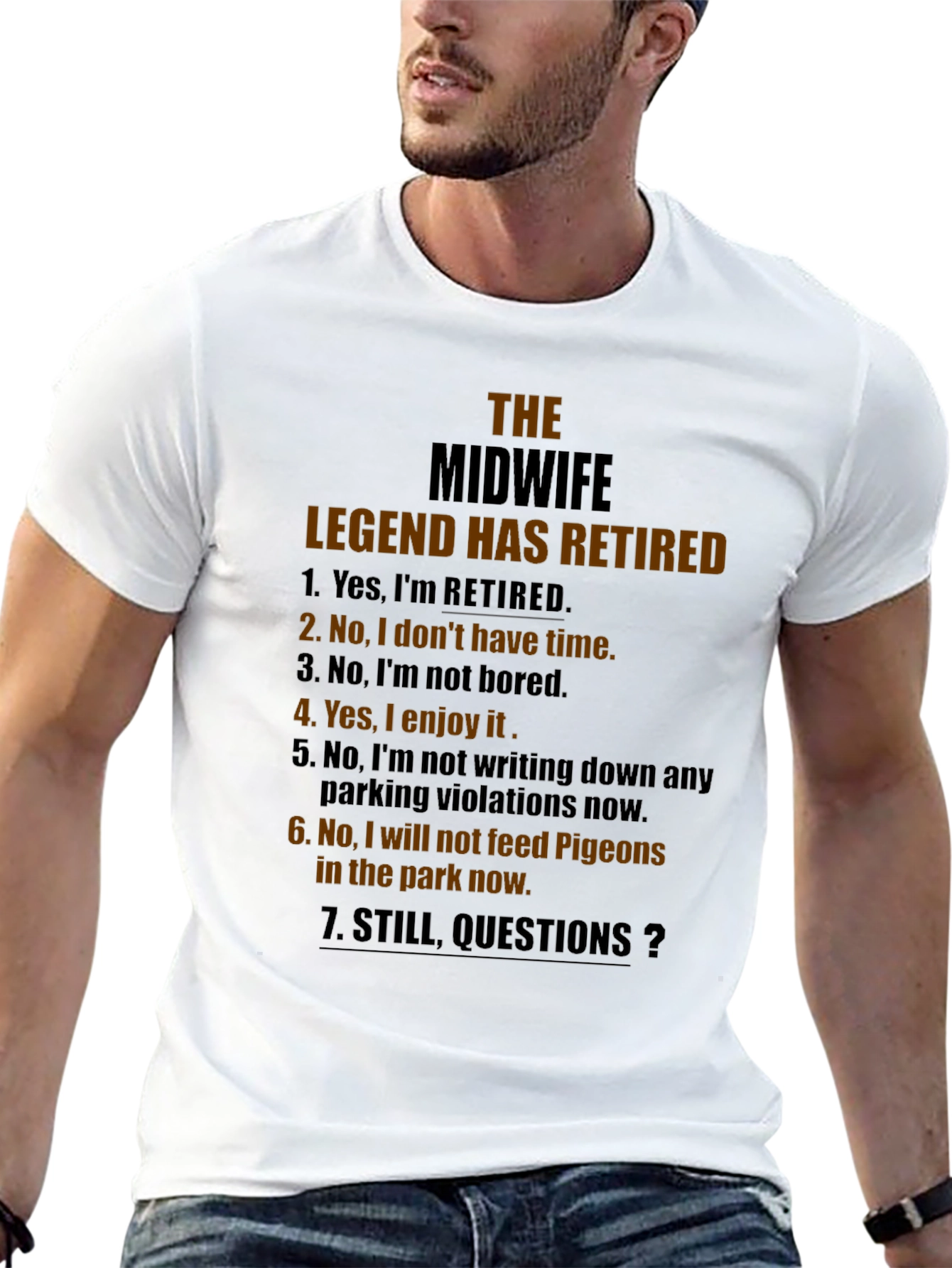 Retired Midwife Legend Novelty T-Shirt