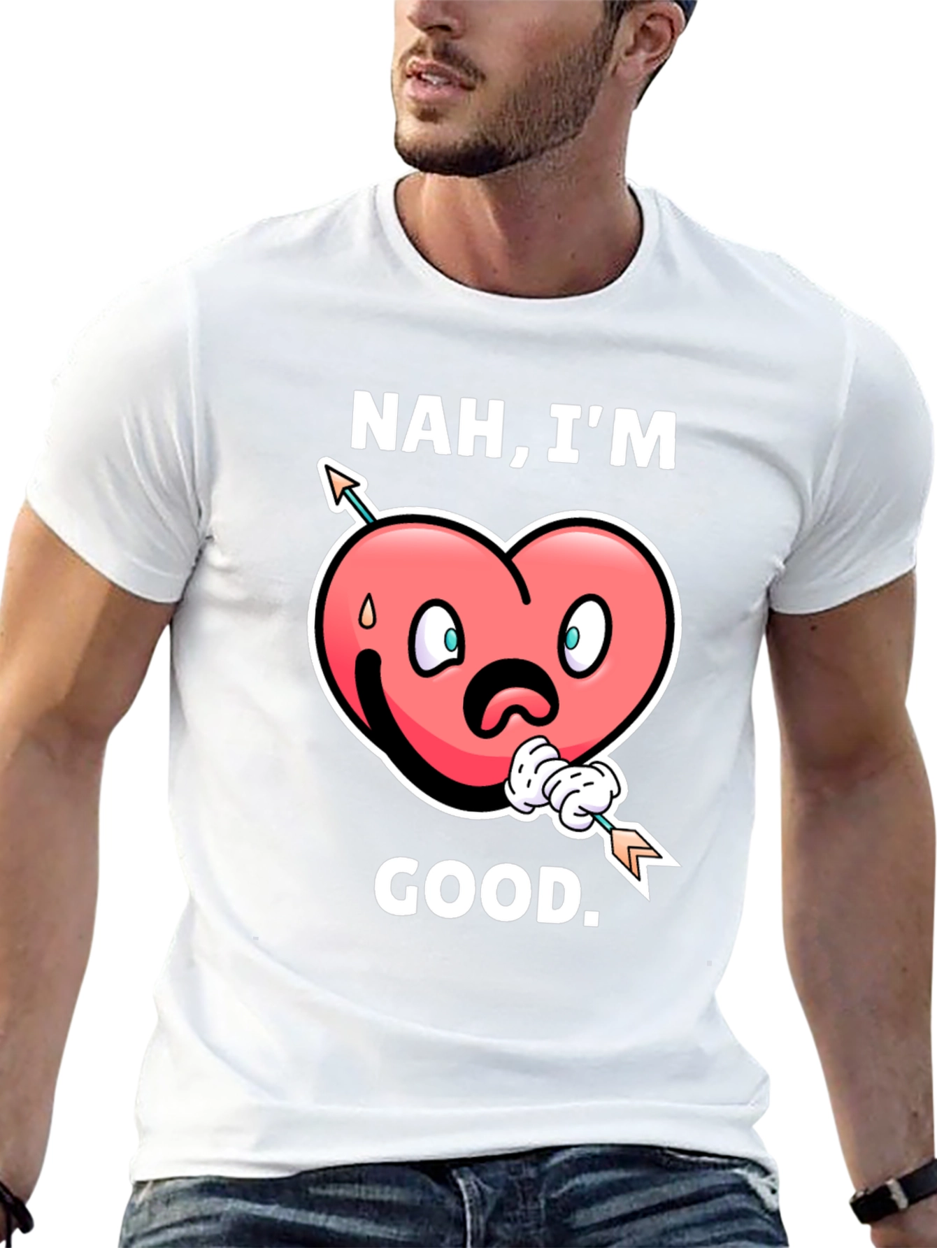 Nah Im Good! Valentines Graphic T-Shirt