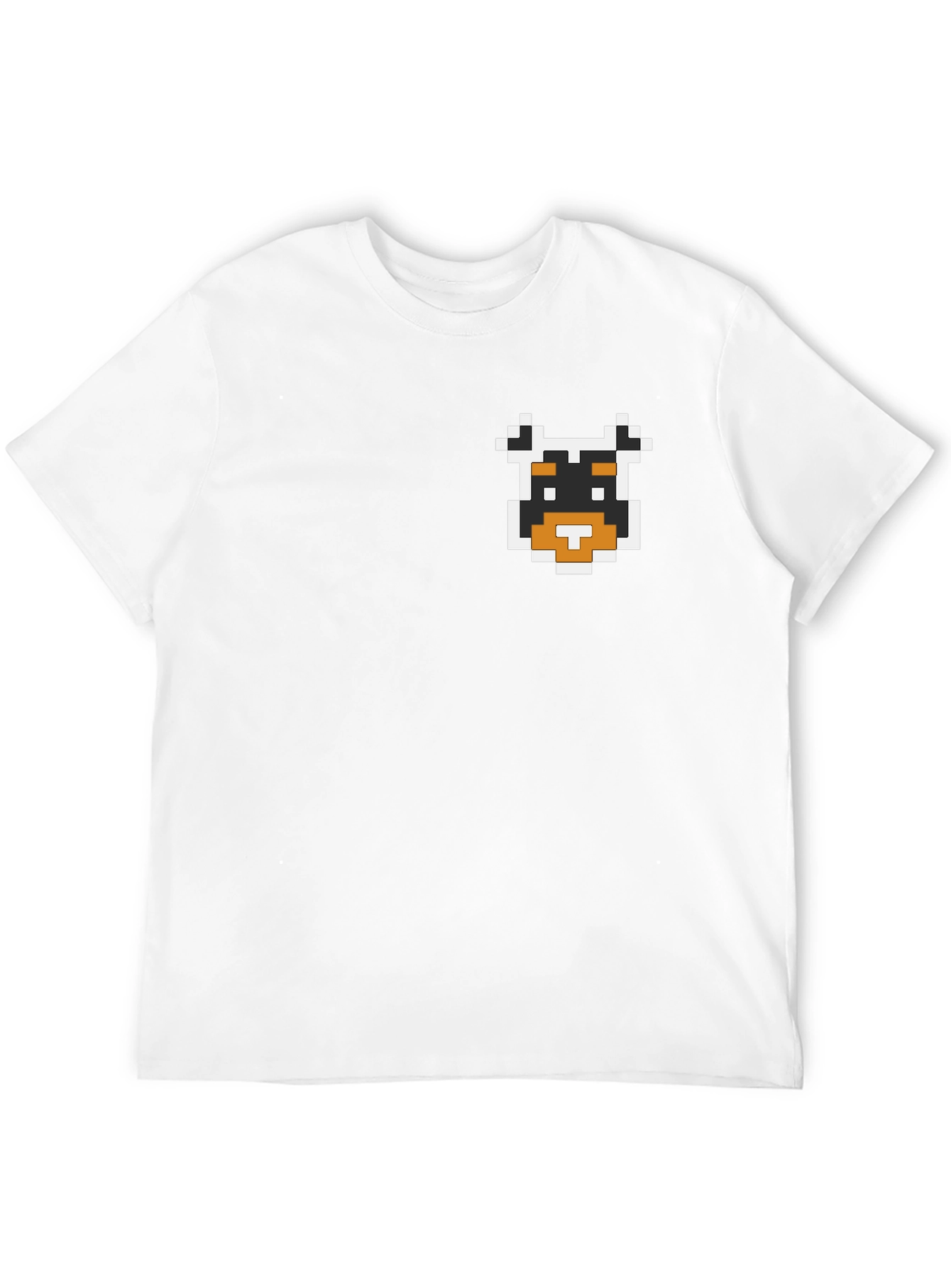 Pixel Dog Graphic T-Shirt - Soft Black Cotton Tee